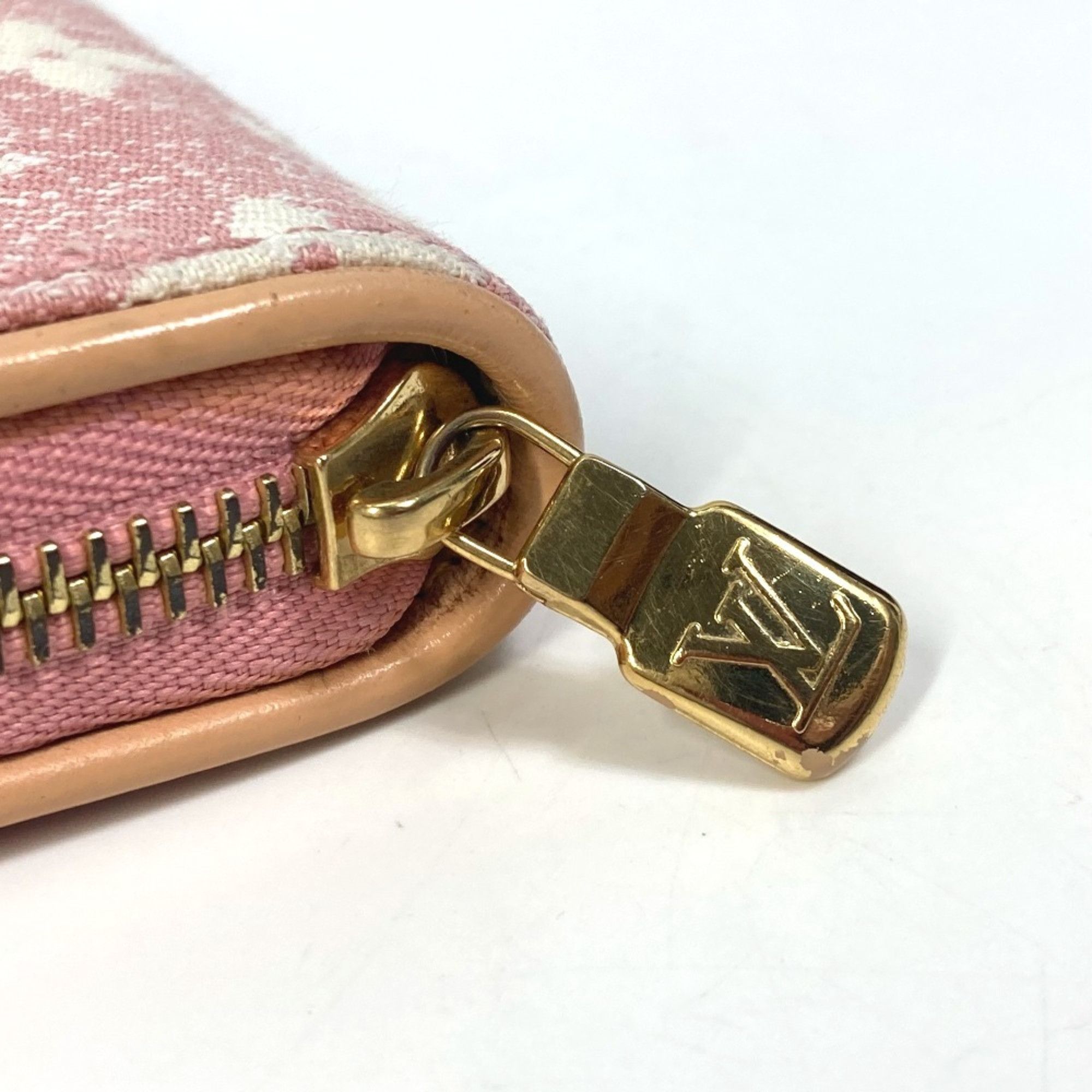 Louis Vuitton LOUIS VUITTON M81182 Monogram Denim Zippy Wallet, Women's, Pink Size ONE SIZE - 3 Thumbnail