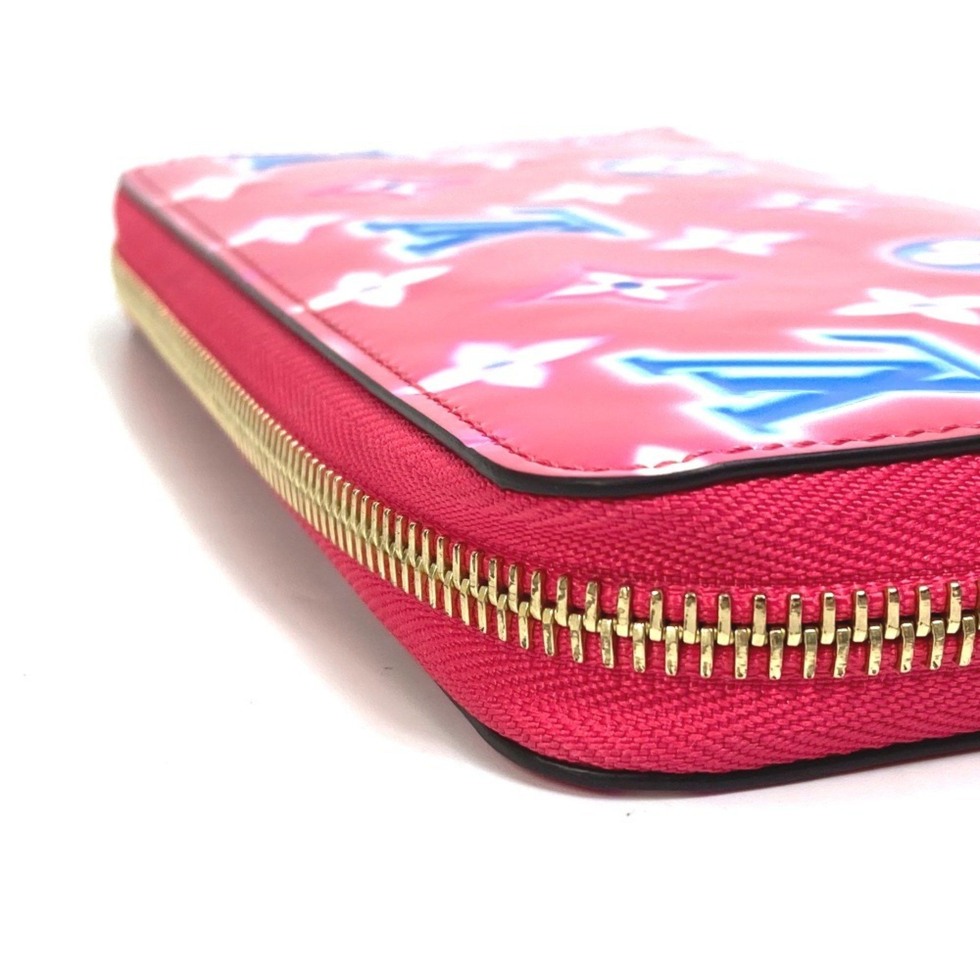 Louis Vuitton LOUIS VUITTON M81154 Monogram Vernis Zippy Wallet, 2022 Valentine's Day Limited Edition Long Vernis, Women's, Fuchsia Neon Pink Size ONE SIZE - 6 Thumbnail