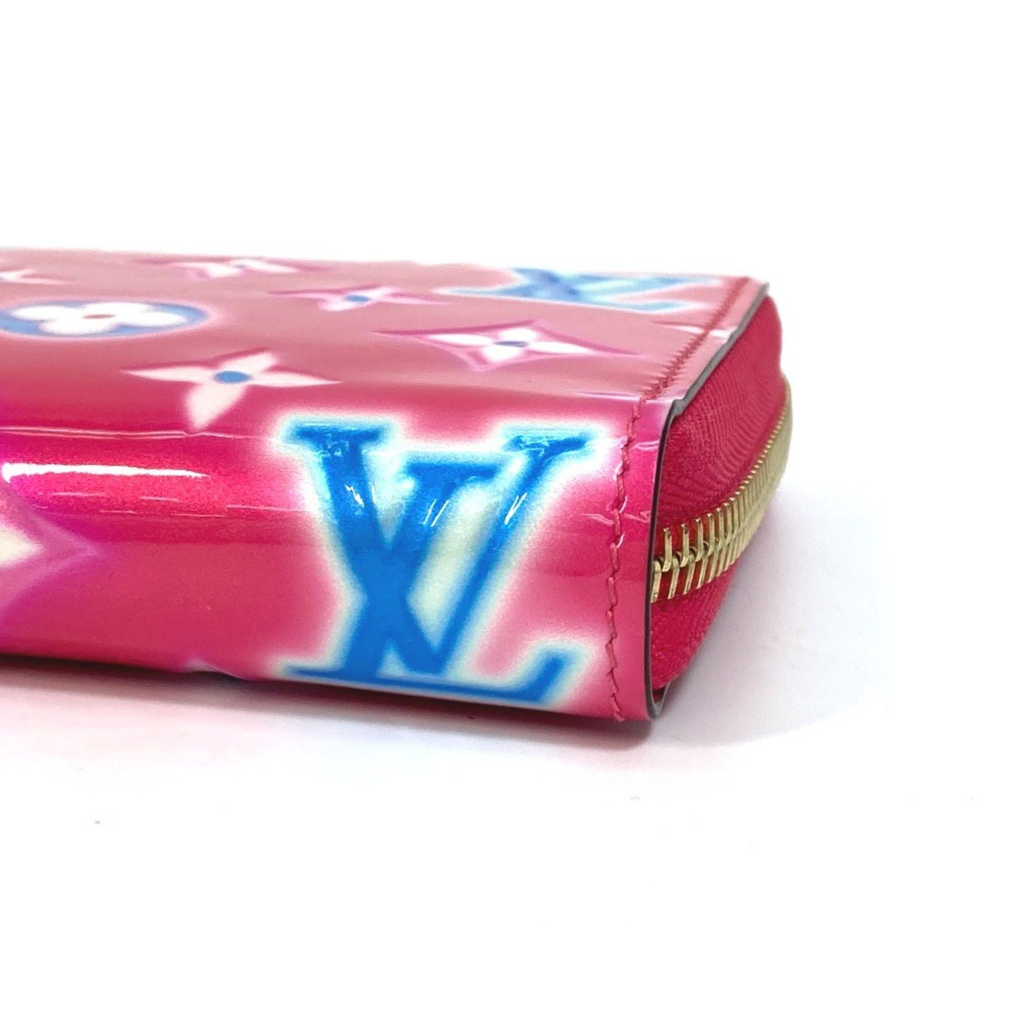 Louis Vuitton LOUIS VUITTON M81154 Monogram Vernis Zippy Wallet, 2022 Valentine's Day Limited Edition Long Vernis, Women's, Fuchsia Neon Pink Size ONE SIZE - 4 Thumbnail