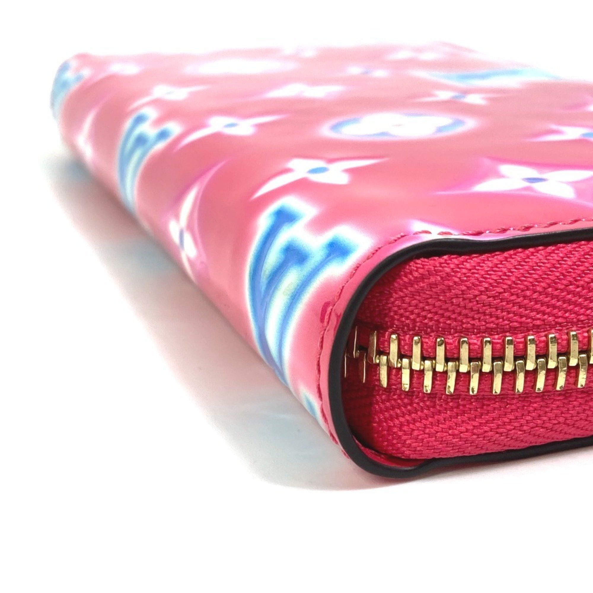 Louis Vuitton LOUIS VUITTON M81154 Monogram Vernis Zippy Wallet, 2022 Valentine's Day Limited Edition Long Vernis, Women's, Fuchsia Neon Pink Size ONE SIZE - 8 Thumbnail
