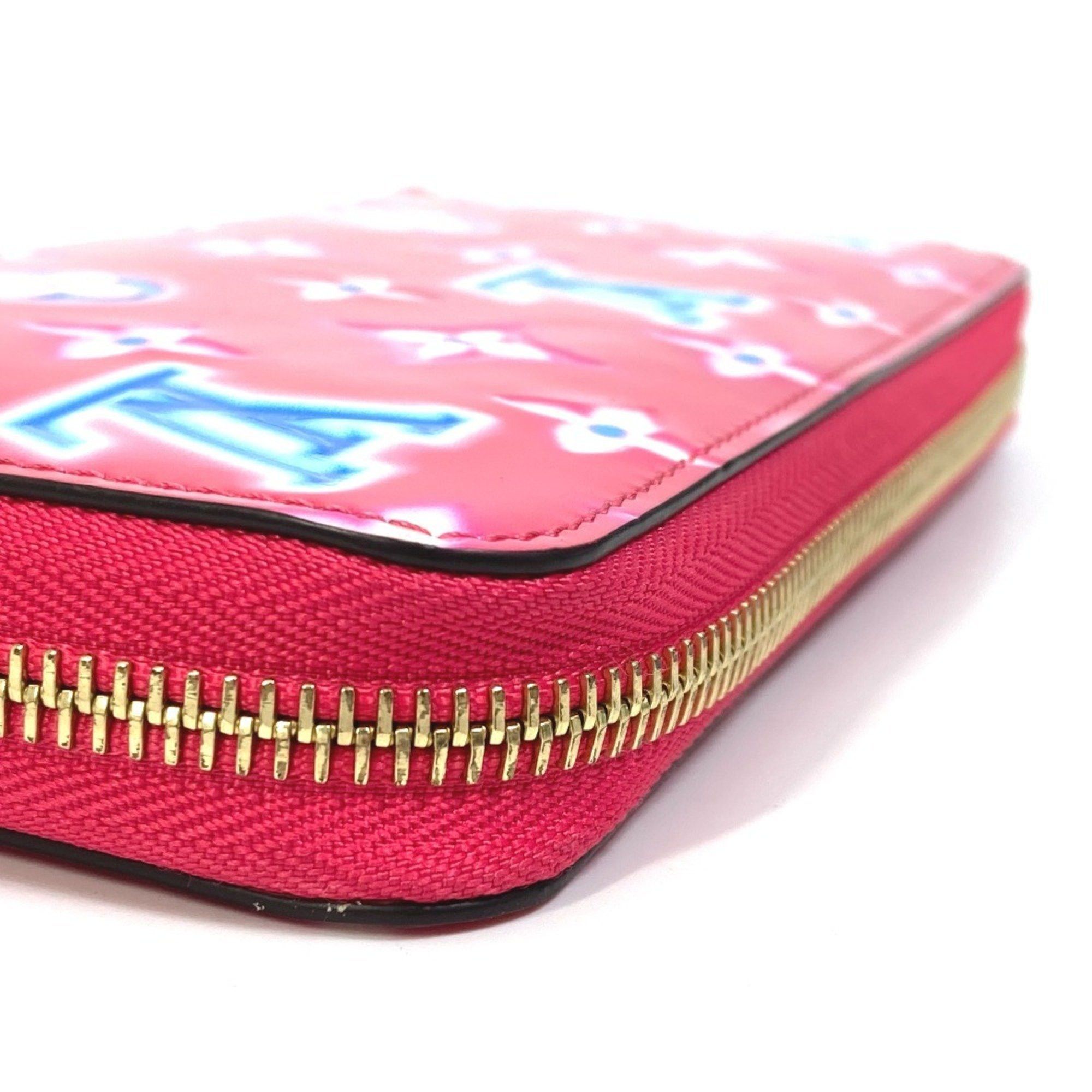 Louis Vuitton LOUIS VUITTON M81154 Monogram Vernis Zippy Wallet, 2022 Valentine's Day Limited Edition Long Vernis, Women's, Fuchsia Neon Pink Size ONE SIZE - 7 Thumbnail