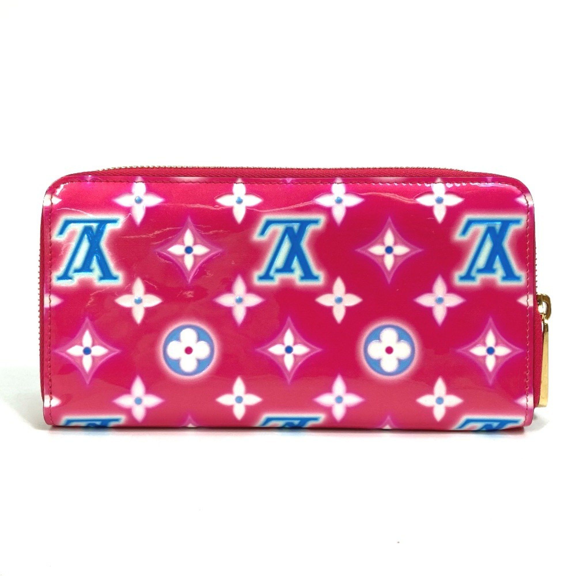 Louis Vuitton LOUIS VUITTON M81154 Monogram Vernis Zippy Wallet, 2022 Valentine's Day Limited Edition Long Vernis, Women's, Fuchsia Neon Pink Size ONE SIZE - 2 Thumbnail