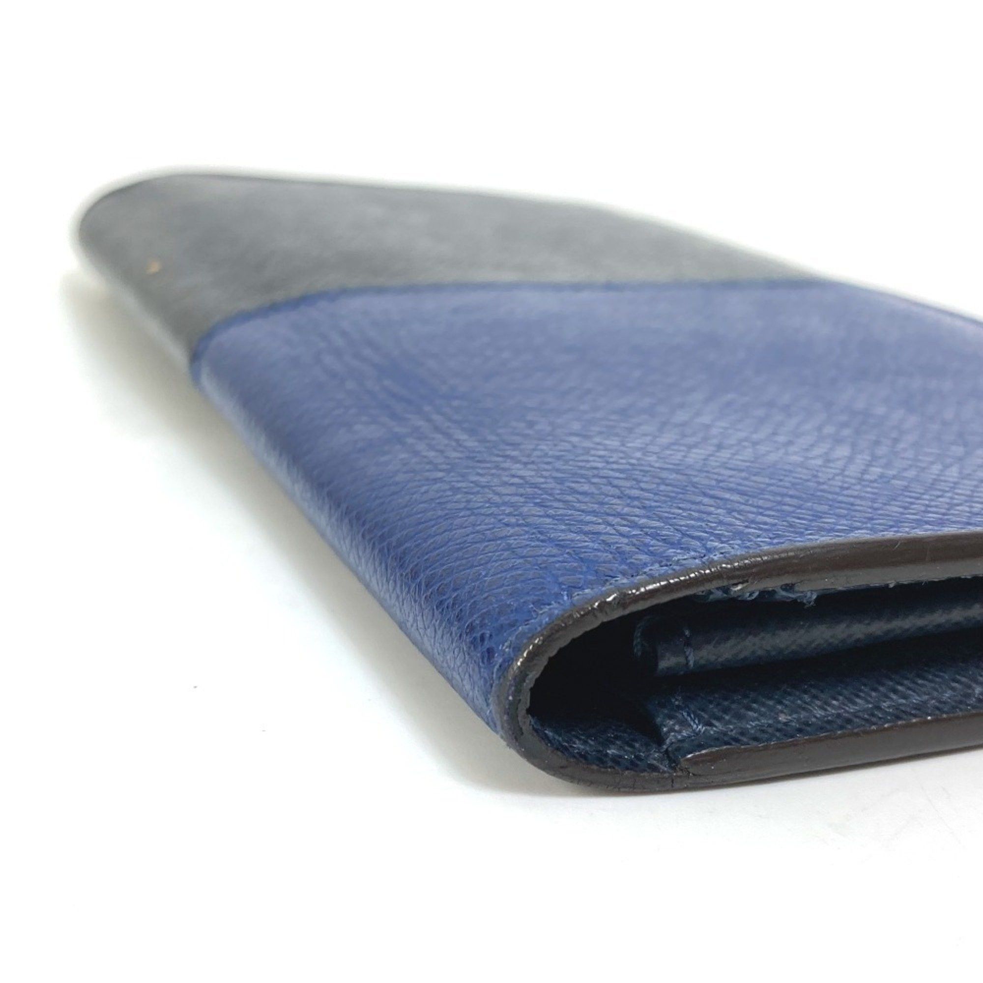 Louis Vuitton LOUIS VUITTON M30713 Taiga V Portefeuille Brazza NM Bifold Long Wallet in Leather, Men's Navy Size ONE SIZE - 8 Thumbnail
