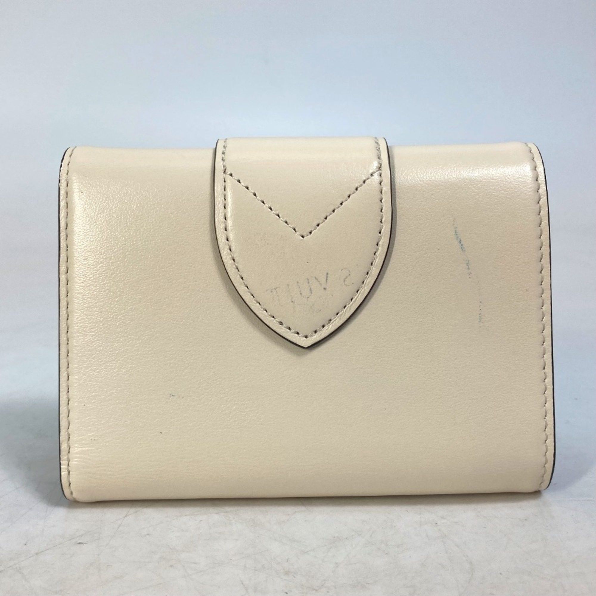 Louis Vuitton LOUIS VUITTON M69176 LV Pont Neuf Compact Tri-fold Wallet, Leather, Women's, Creme White Size ONE SIZE - 2 Thumbnail