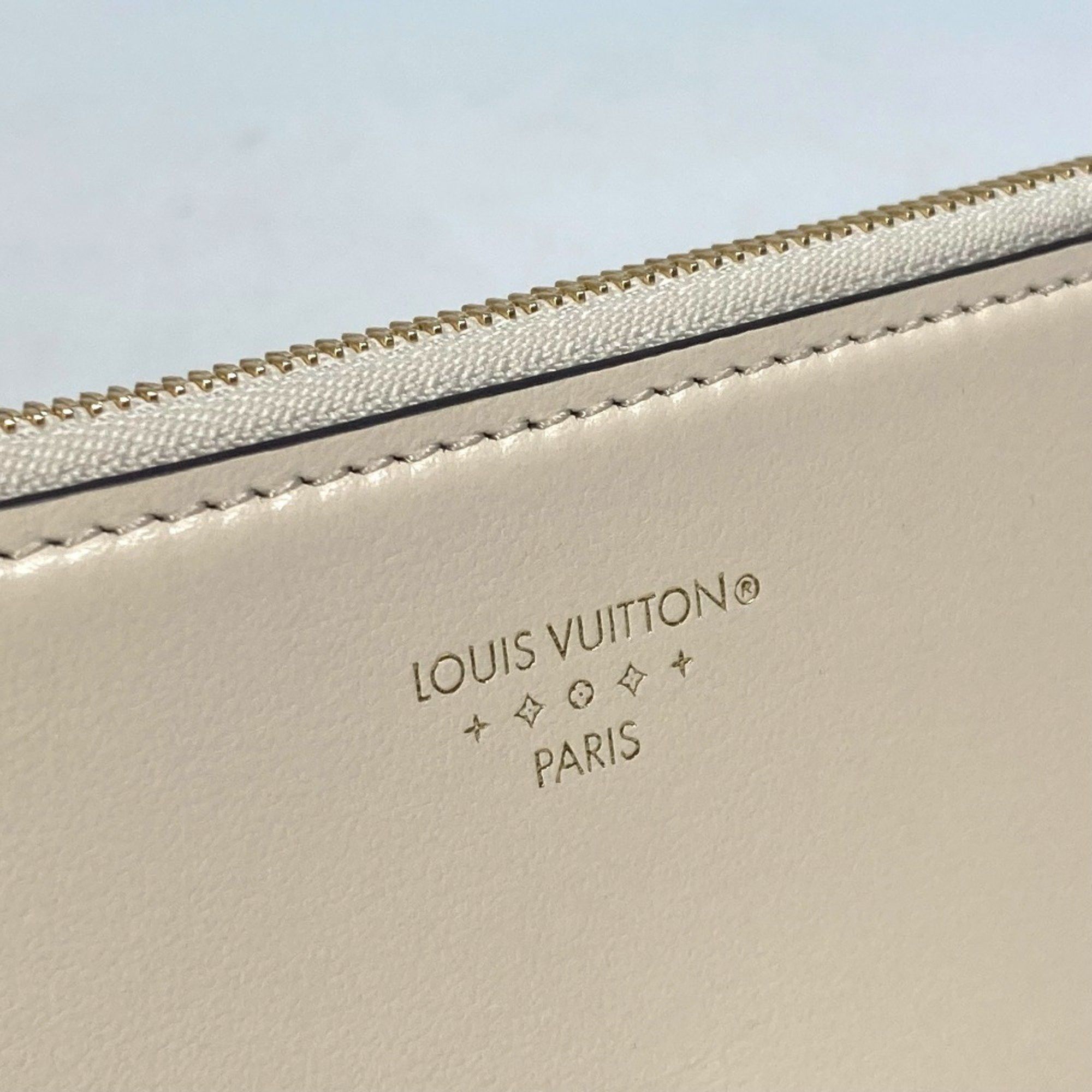 Louis Vuitton LOUIS VUITTON M69176 LV Pont Neuf Compact Tri-fold Wallet, Leather, Women's, Creme White Size ONE SIZE - 8 Thumbnail