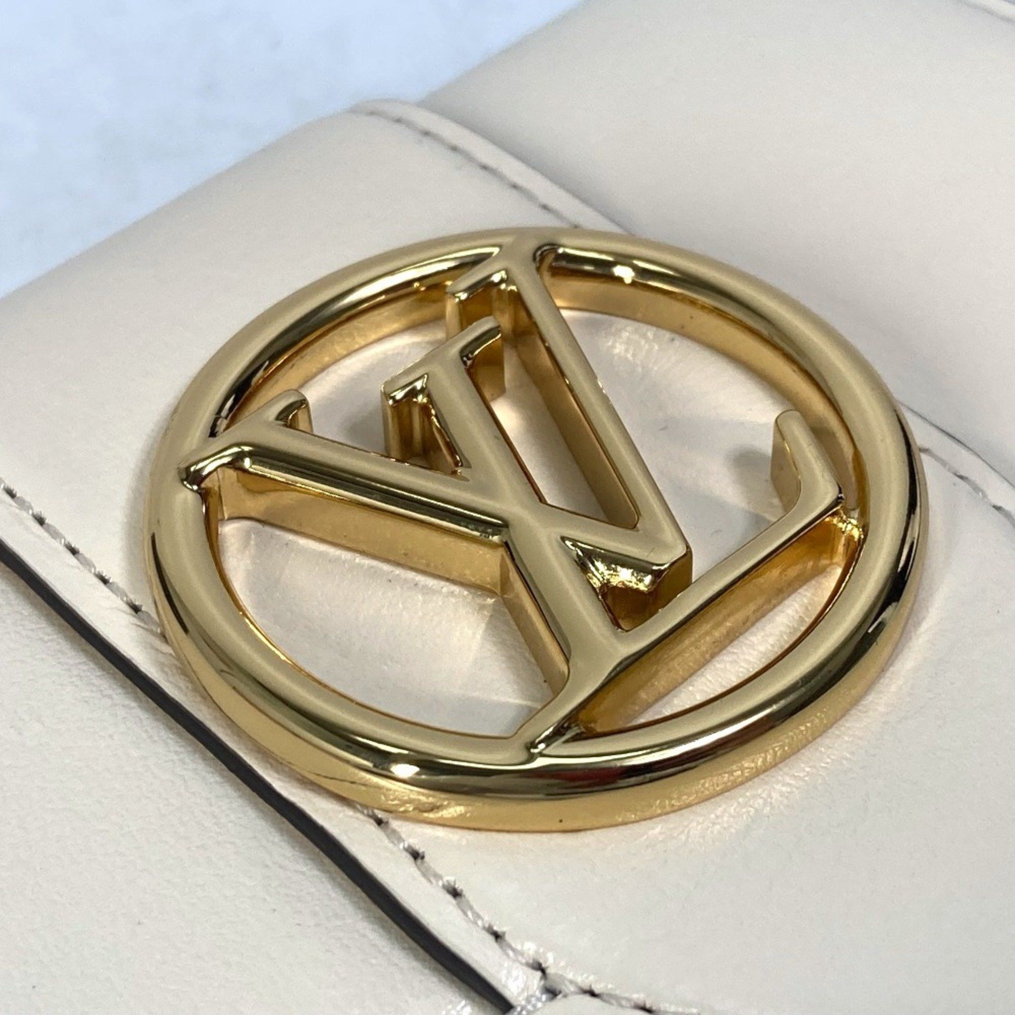 Louis Vuitton LOUIS VUITTON M69176 LV Pont Neuf Compact Tri-fold Wallet, Leather, Women's, Creme White Size ONE SIZE - 6 Thumbnail