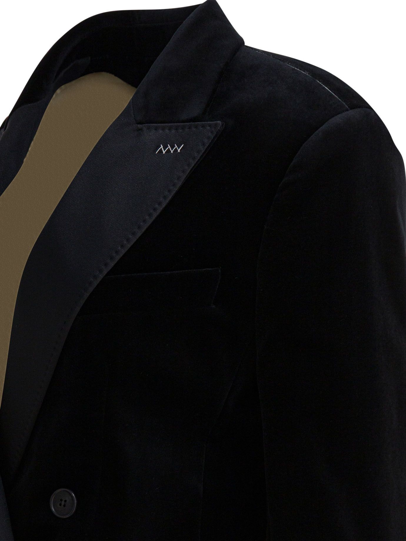 Max Mara Double-Breasted Velvet Blazer Size M / US 6-8 / IT 42-44 - 4 Thumbnail