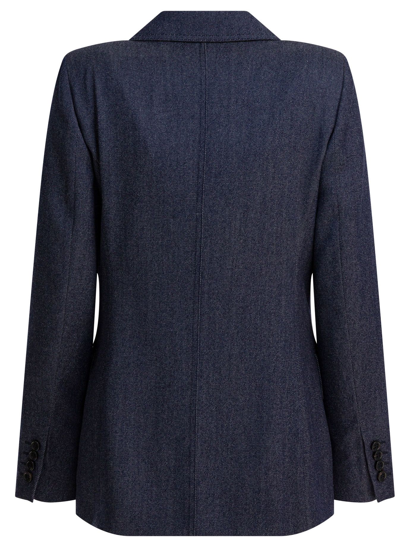 Max Mara Denim-Effect Double-Breasted Blazer Size M / US 6-8 / IT 42-44 - 2 Thumbnail