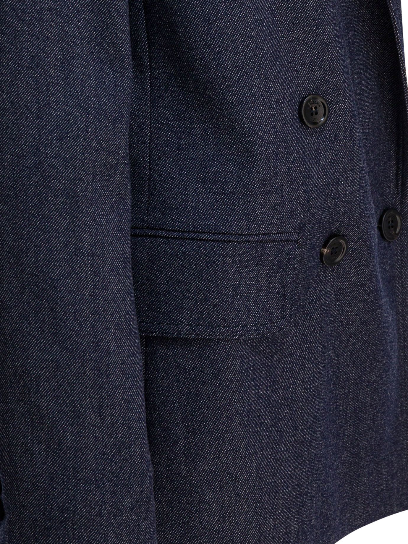 Max Mara Denim-Effect Double-Breasted Blazer Size M / US 6-8 / IT 42-44 - 4 Thumbnail