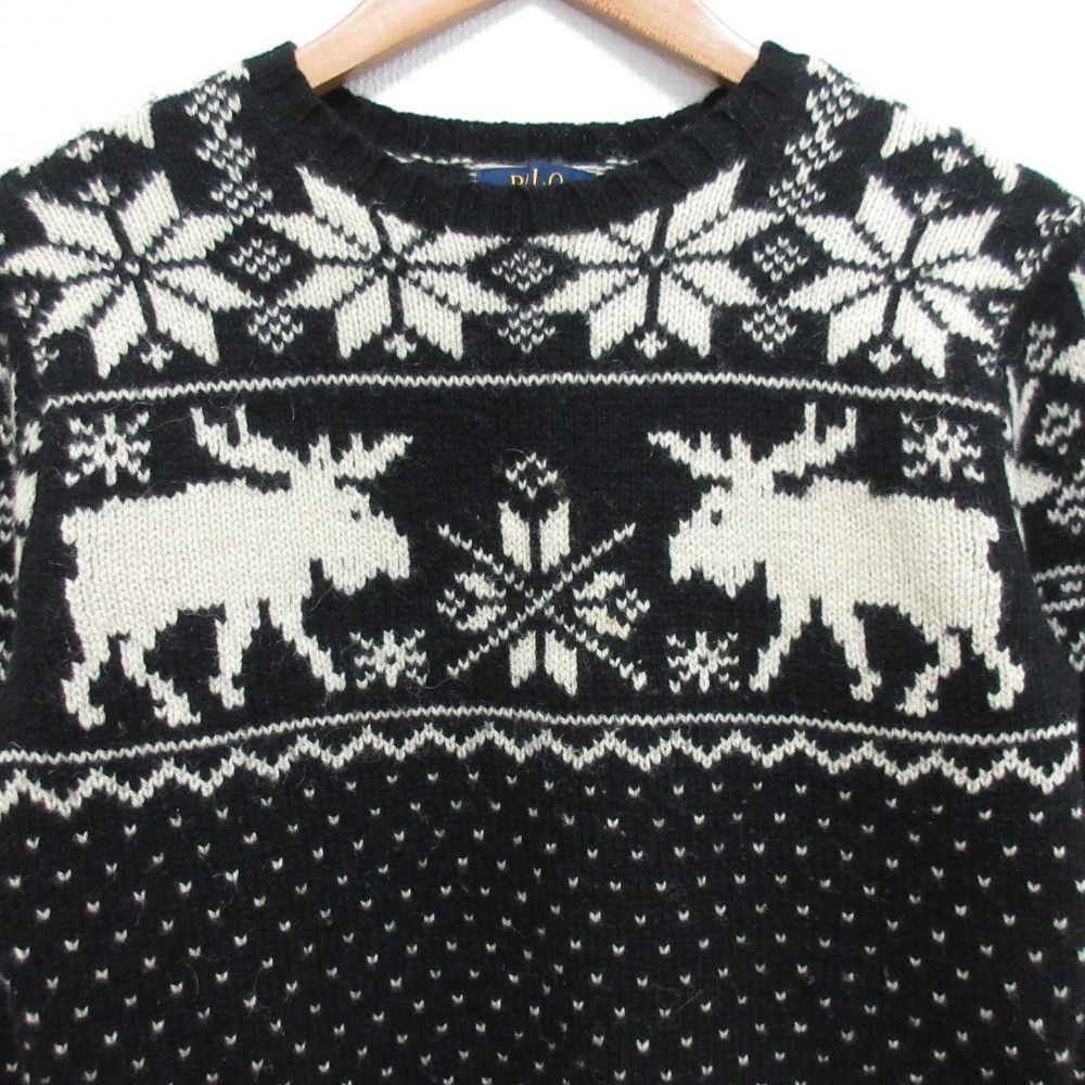 Ralph Lauren Ralph Lauren Polo Ralph Lauren Nordic Reindeer Knit Pullover Sweater Cotton Tops Size ONE SIZE - 3 Thumbnail