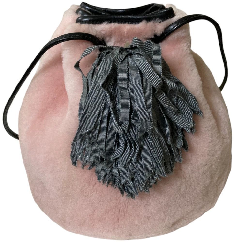 Other Other LUDLOW Fur Tassel Drawstring Shoulder Bag Natural Material Shoulder Bag DUTY FREE for USA Size ONE SIZE - 3 Thumbnail