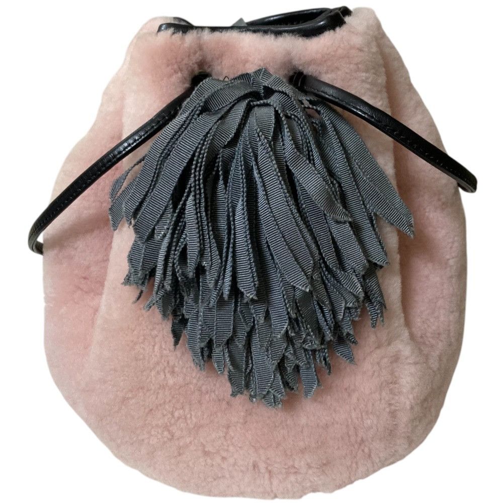 Other Other LUDLOW Fur Tassel Drawstring Shoulder Bag Natural Material Shoulder Bag DUTY FREE for USA Size ONE SIZE - 4 Thumbnail