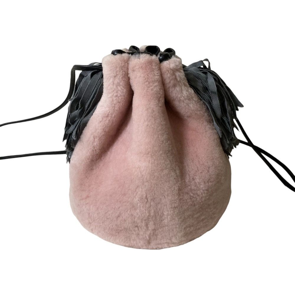 Other Other LUDLOW Fur Tassel Drawstring Shoulder Bag Natural Material Shoulder Bag DUTY FREE for USA Size ONE SIZE - 5 Thumbnail