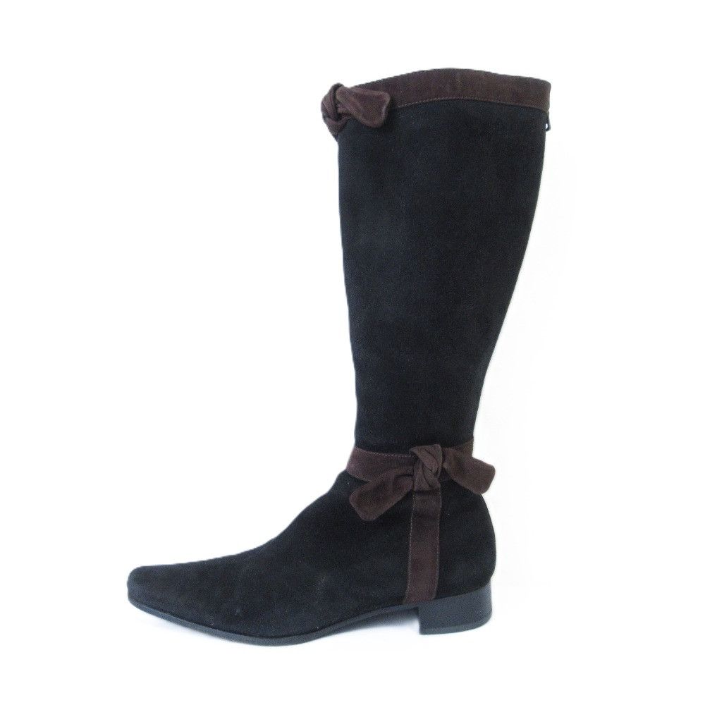 Prada Prada Prada Ribbon Suede Long Boots Suede Shoes DUTY FREE for USA Size ONE SIZE - 2 Thumbnail