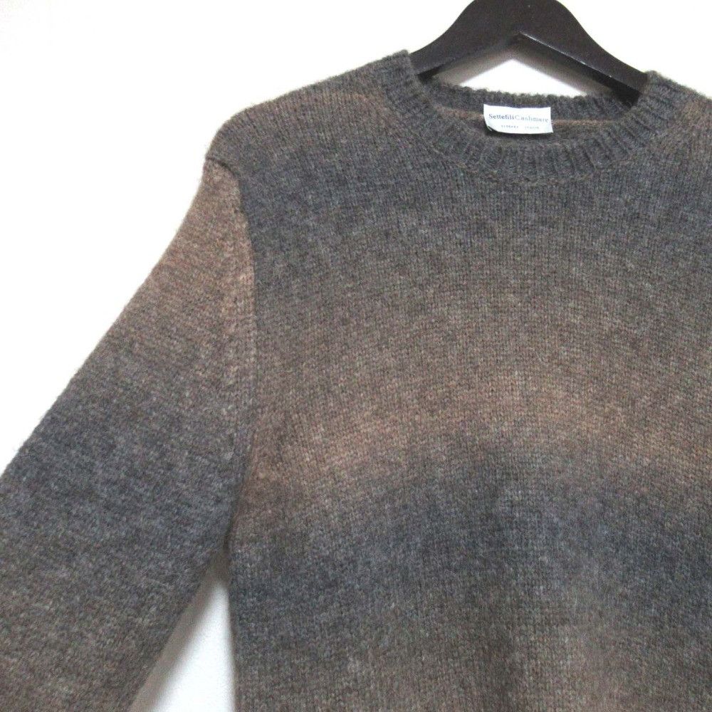 Other Other Settefili Cashmere Gradation Border Alpaca Knit Natural Material Tops DUTY FREE for USA Size ONE SIZE - 3 Thumbnail