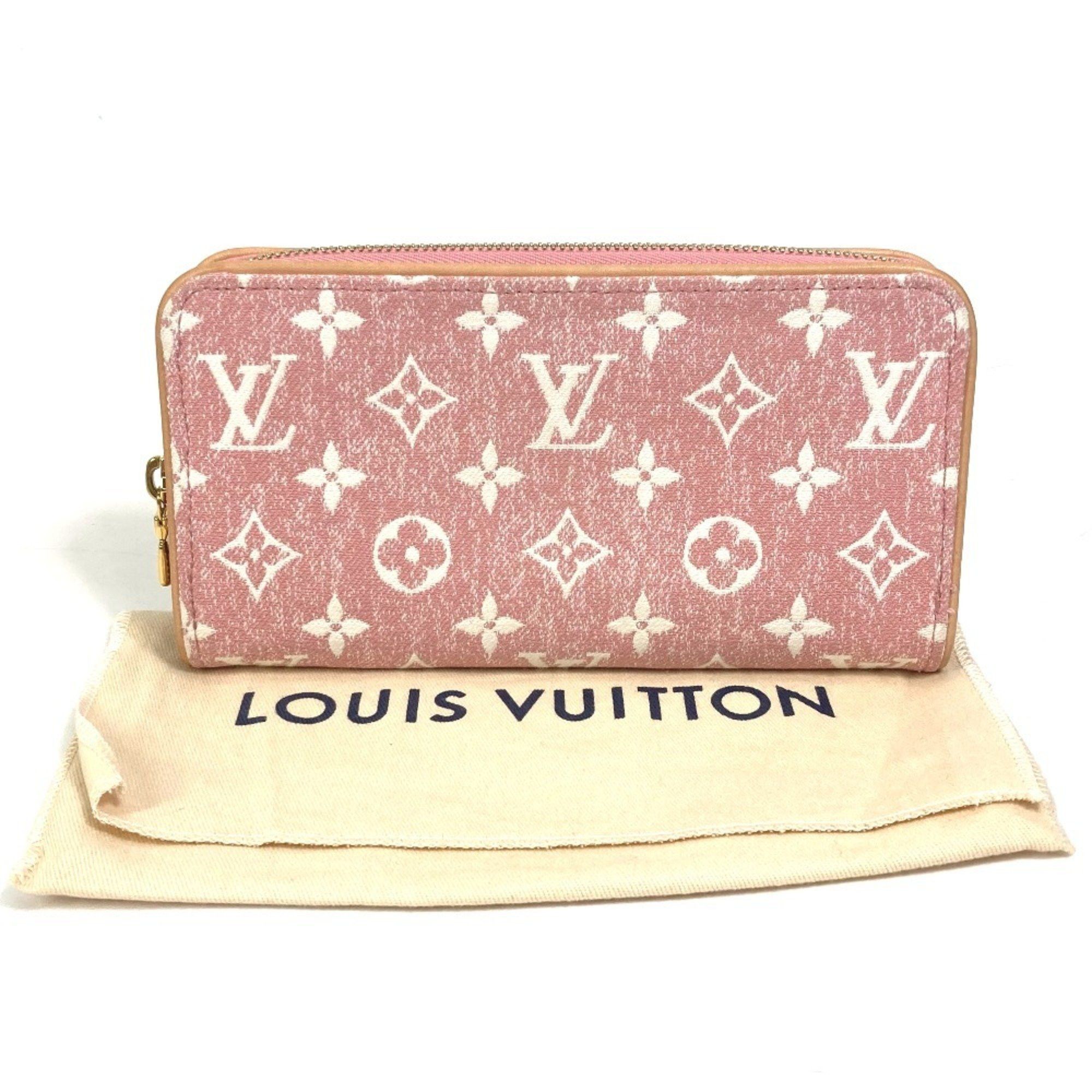 Louis Vuitton LOUIS VUITTON M81182 Monogram Denim Zippy Wallet, Round Zipper Long Denim, Women's, Pink Size ONE SIZE - 14 Thumbnail