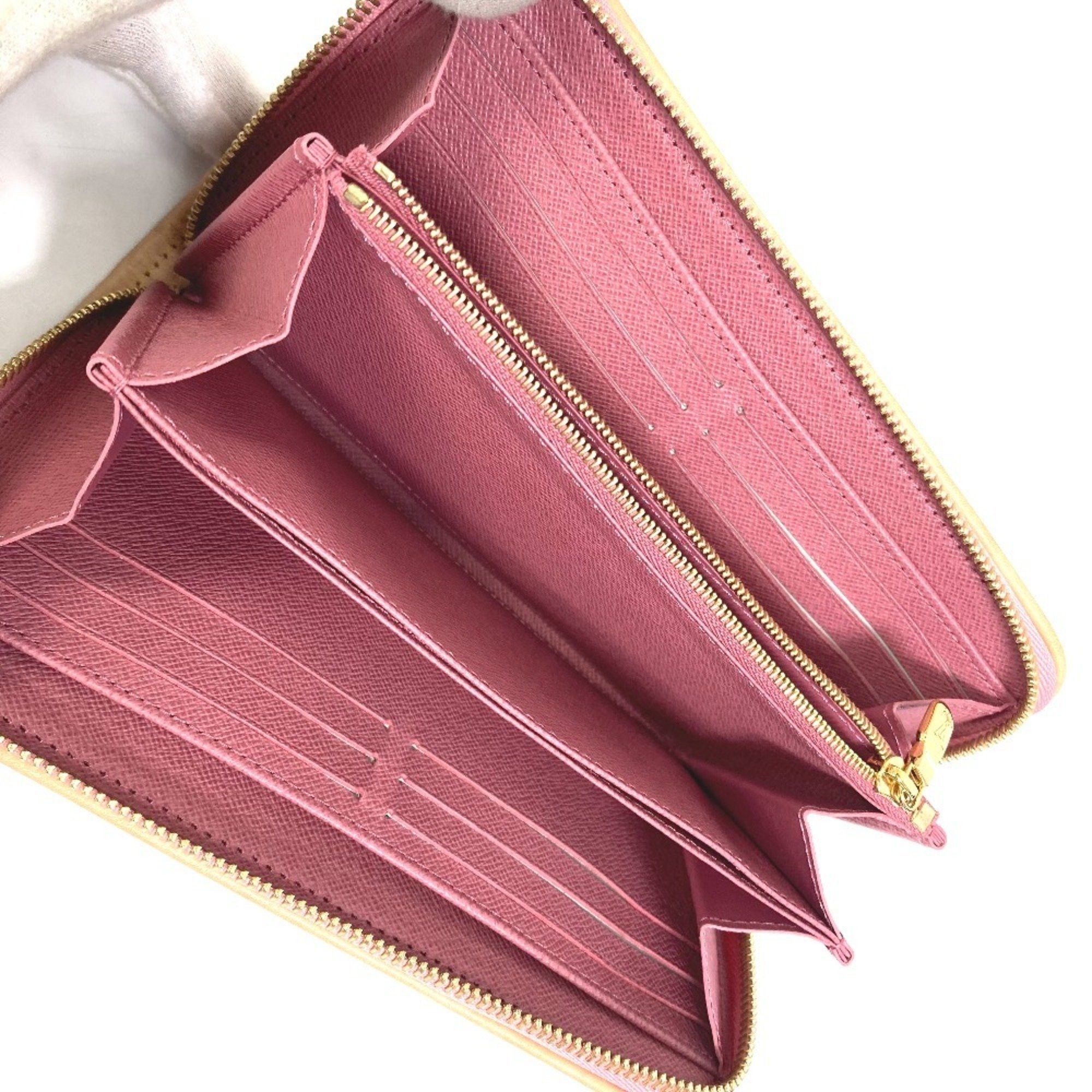 Louis Vuitton LOUIS VUITTON M81182 Monogram Denim Zippy Wallet, Round Zipper Long Denim, Women's, Pink Size ONE SIZE - 3 Thumbnail