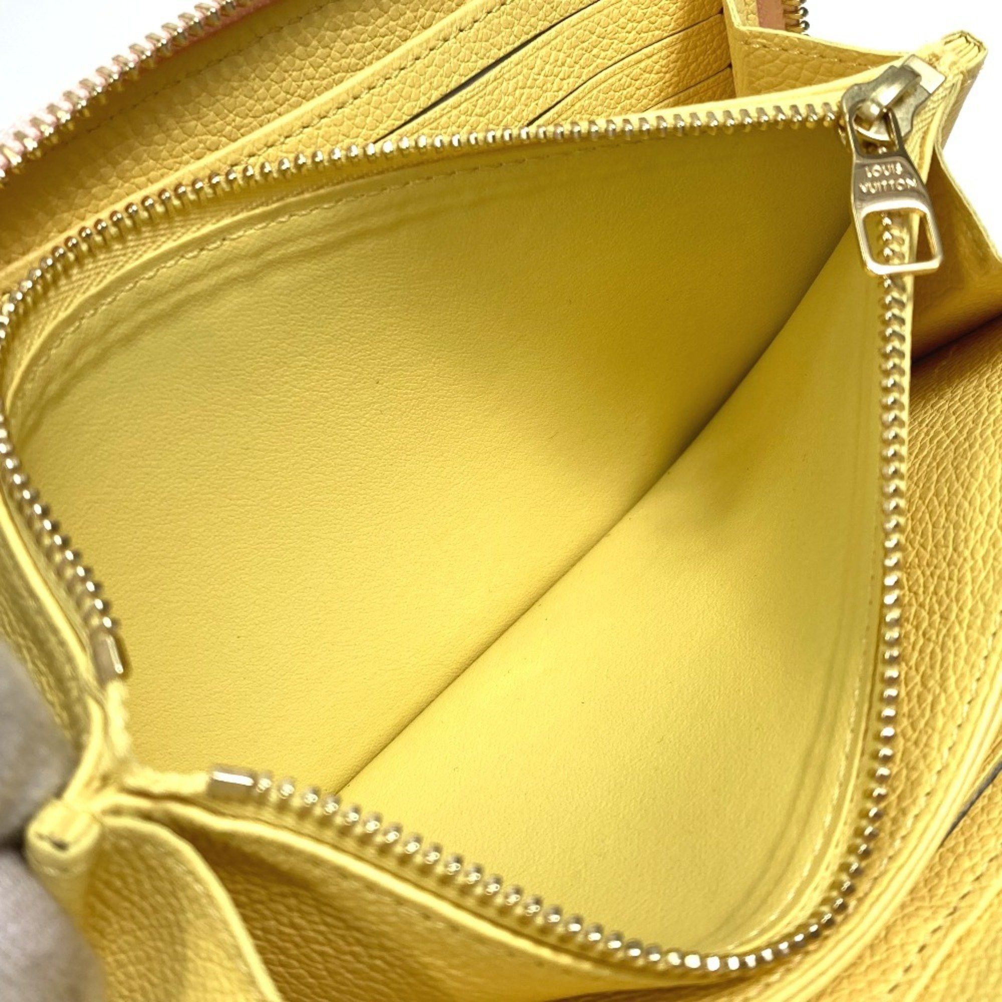 Louis Vuitton LOUIS VUITTON M81279 Monogram Empreinte Zippy Wallet, Round Zipper Long Leather, Women's, Pink x Beige Yellow Size ONE SIZE - 15 Thumbnail