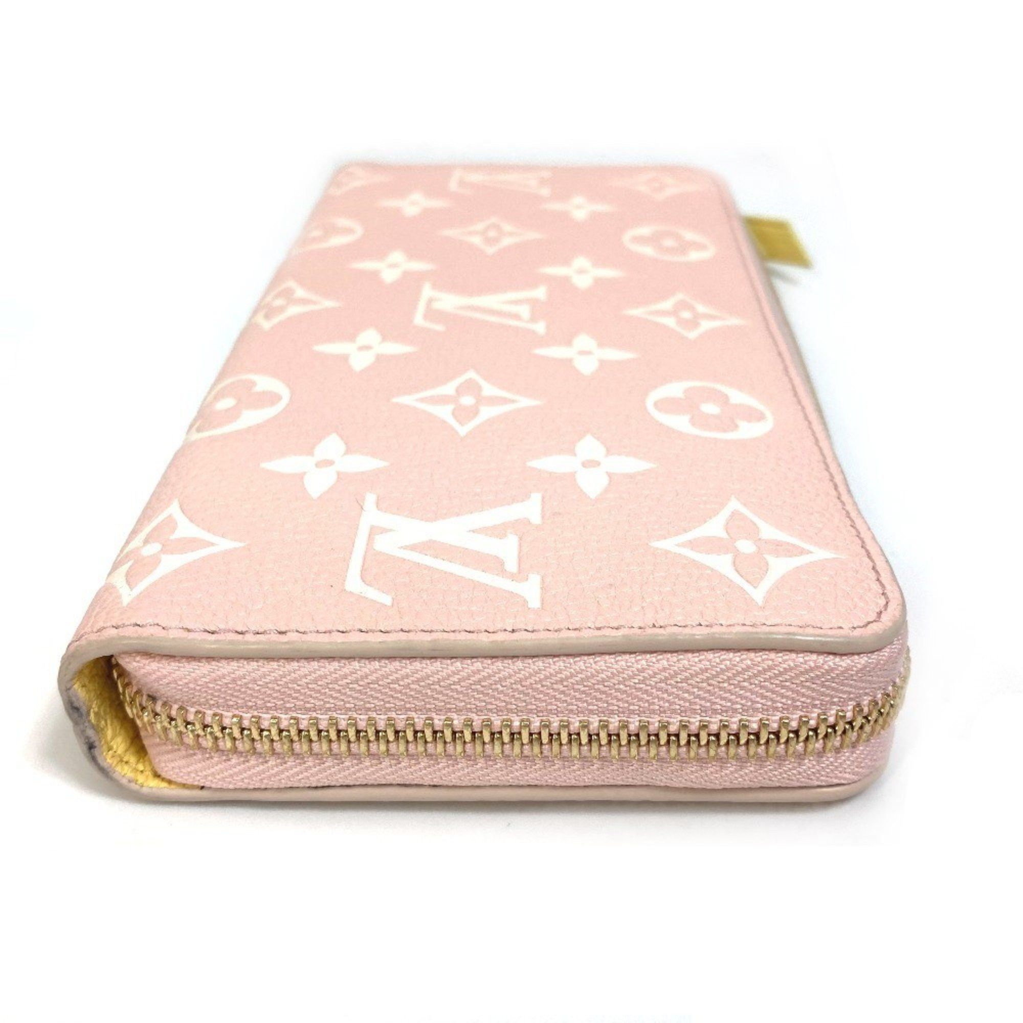 Louis Vuitton LOUIS VUITTON M81279 Monogram Empreinte Zippy Wallet, Round Zipper Long Leather, Women's, Pink x Beige Yellow Size ONE SIZE - 6 Thumbnail