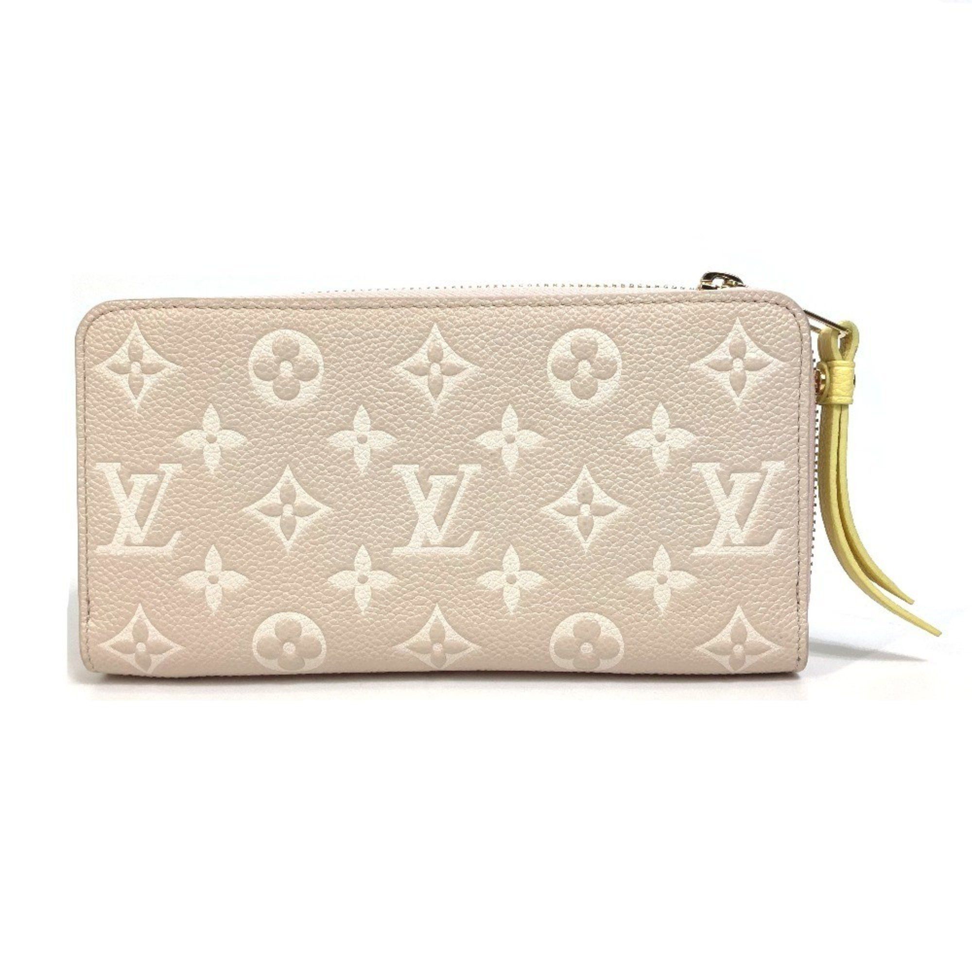 Louis Vuitton LOUIS VUITTON M81279 Monogram Empreinte Zippy Wallet, Round Zipper Long Leather, Women's, Pink x Beige Yellow Size ONE SIZE - 2 Thumbnail