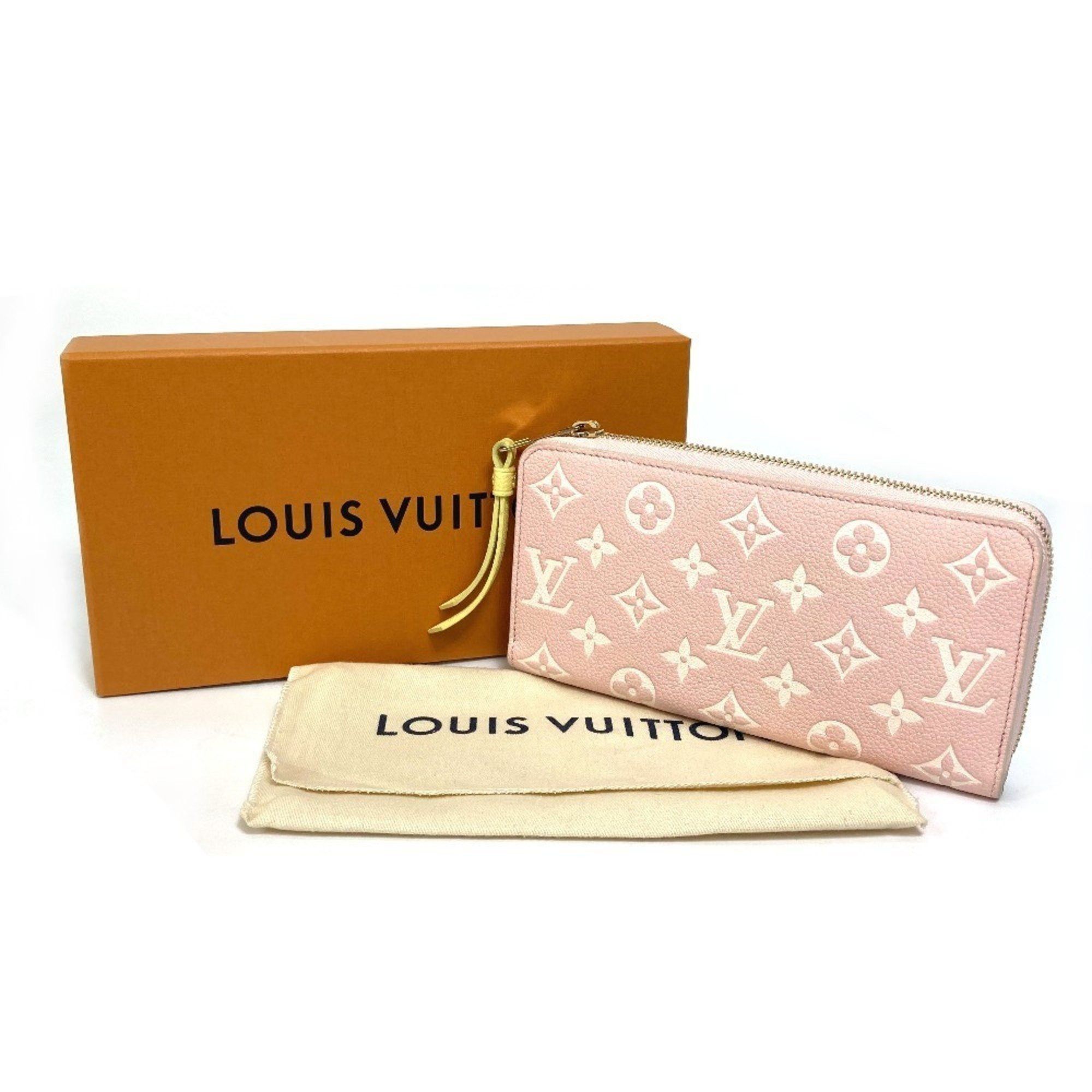 Louis Vuitton LOUIS VUITTON M81279 Monogram Empreinte Zippy Wallet, Round Zipper Long Leather, Women's, Pink x Beige Yellow Size ONE SIZE - 16 Thumbnail