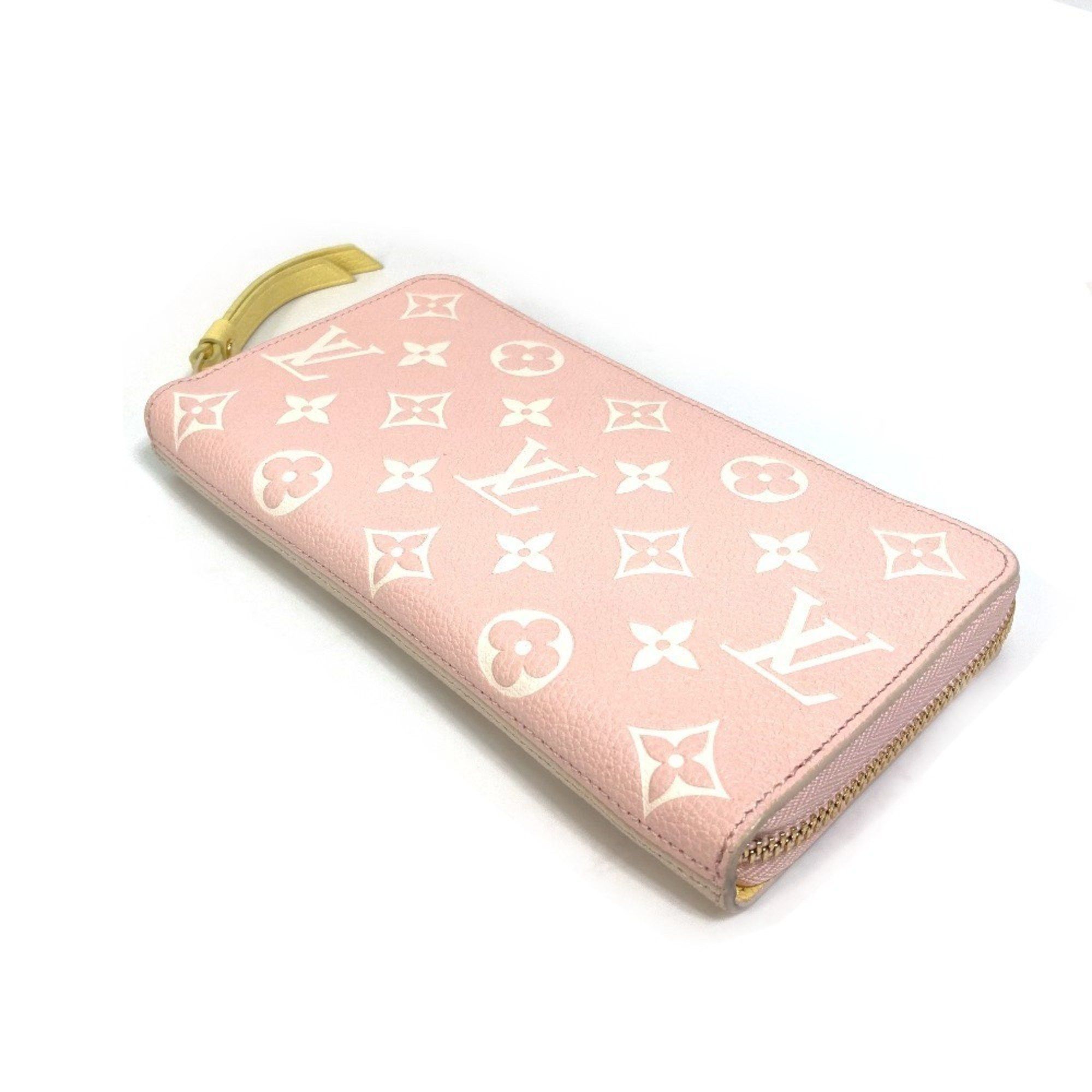 Louis Vuitton LOUIS VUITTON M81279 Monogram Empreinte Zippy Wallet, Round Zipper Long Leather, Women's, Pink x Beige Yellow Size ONE SIZE - 4 Thumbnail