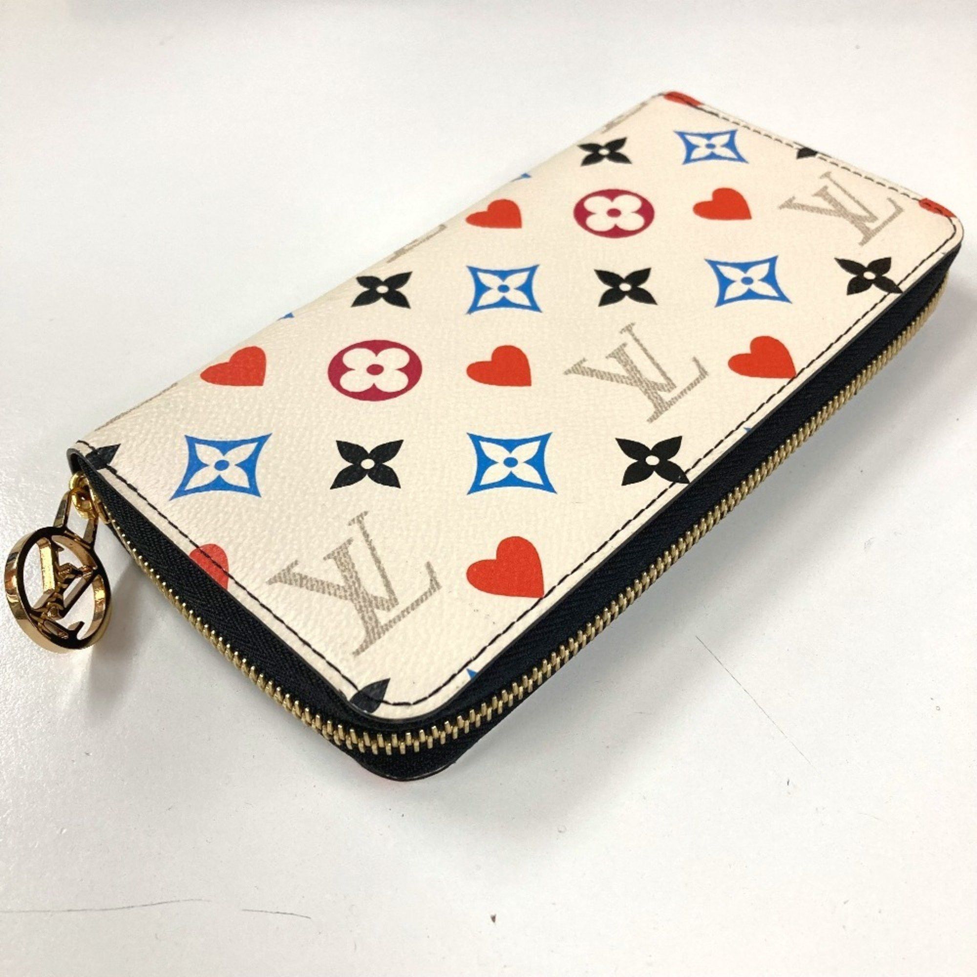 Louis Vuitton LOUIS VUITTON M57491 Heart Monogram Multicolor Zippy Wallet Game On Long Canvas Women's White Size ONE SIZE - 5 Thumbnail