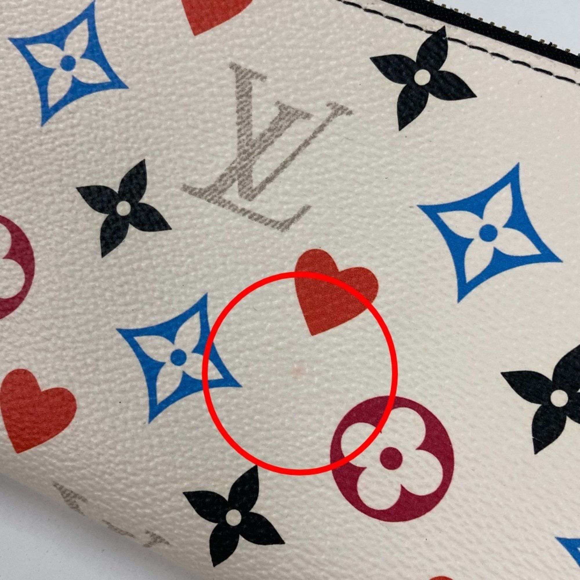 Louis Vuitton LOUIS VUITTON M57491 Heart Monogram Multicolor Zippy Wallet Game On Long Canvas Women's White Size ONE SIZE - 6 Thumbnail