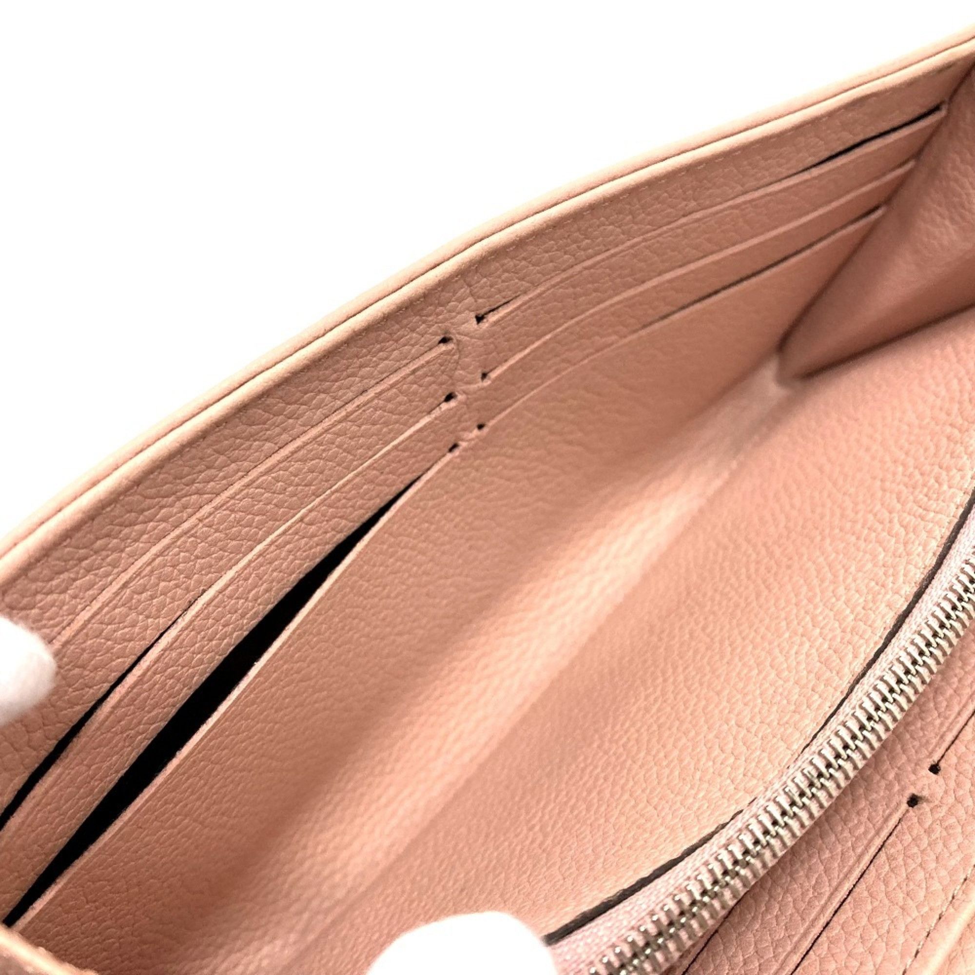 Louis Vuitton LOUIS VUITTON M60145 Monogram Mahina Portefeuille Iris Bifold Long Wallet in Leather, Women's, Magnolia Pink Size ONE SIZE - 11 Thumbnail