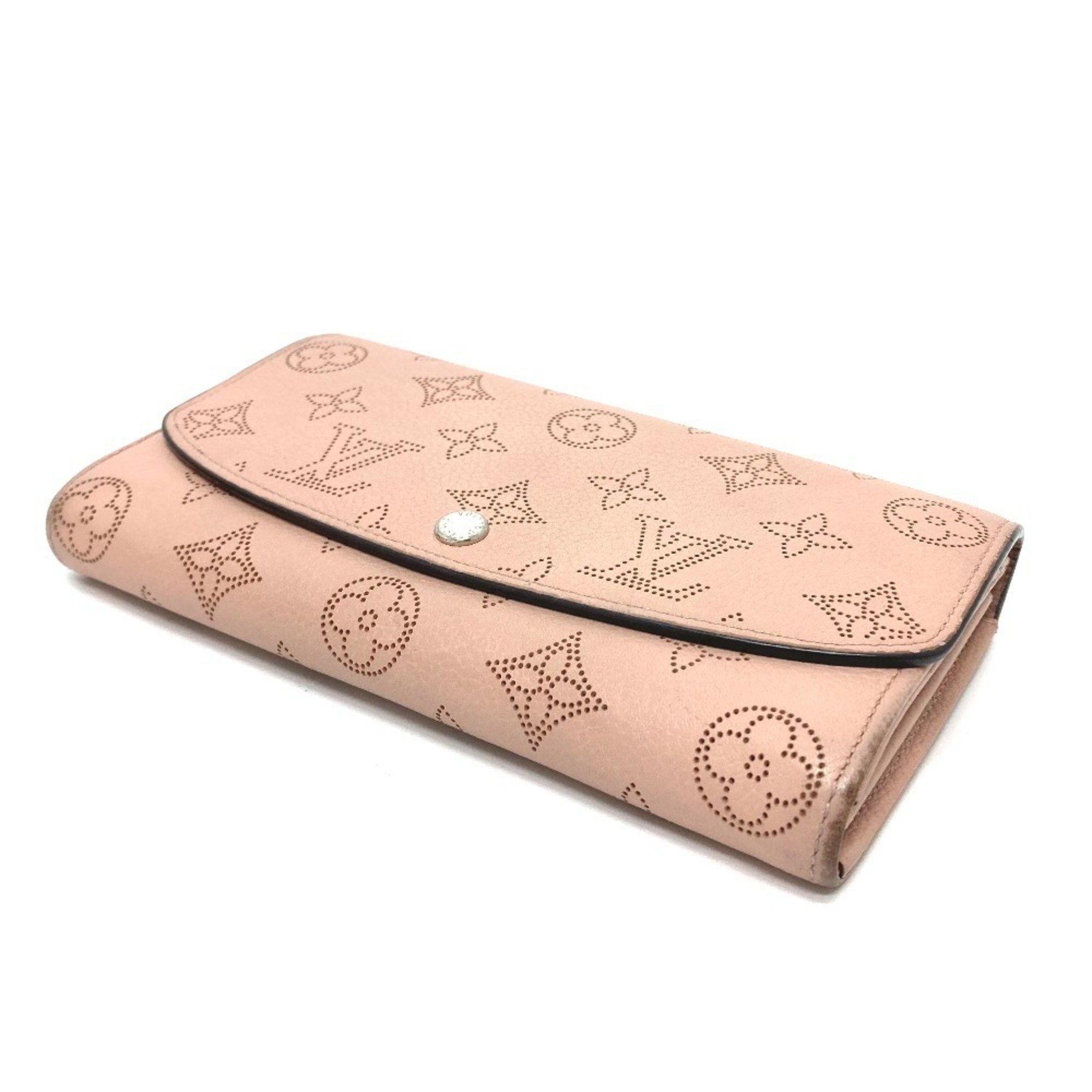 Louis Vuitton LOUIS VUITTON M60145 Monogram Mahina Portefeuille Iris Bifold Long Wallet in Leather, Women's, Magnolia Pink Size ONE SIZE - 3 Thumbnail