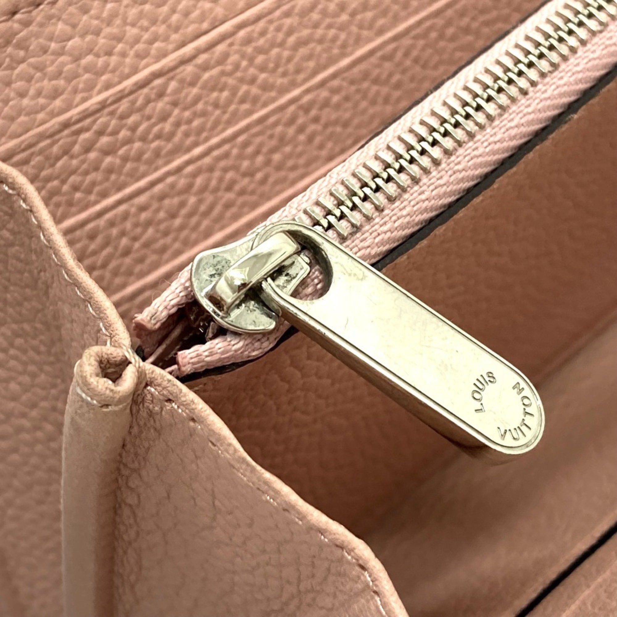 Louis Vuitton LOUIS VUITTON M60145 Monogram Mahina Portefeuille Iris Bifold Long Wallet in Leather, Women's, Magnolia Pink Size ONE SIZE - 8 Thumbnail