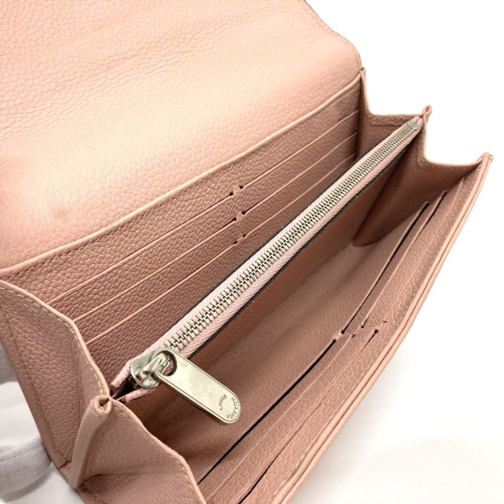 Louis Vuitton LOUIS VUITTON M60145 Monogram Mahina Portefeuille Iris Bifold Long Wallet in Leather, Women's, Magnolia Pink Size ONE SIZE - 7 Thumbnail