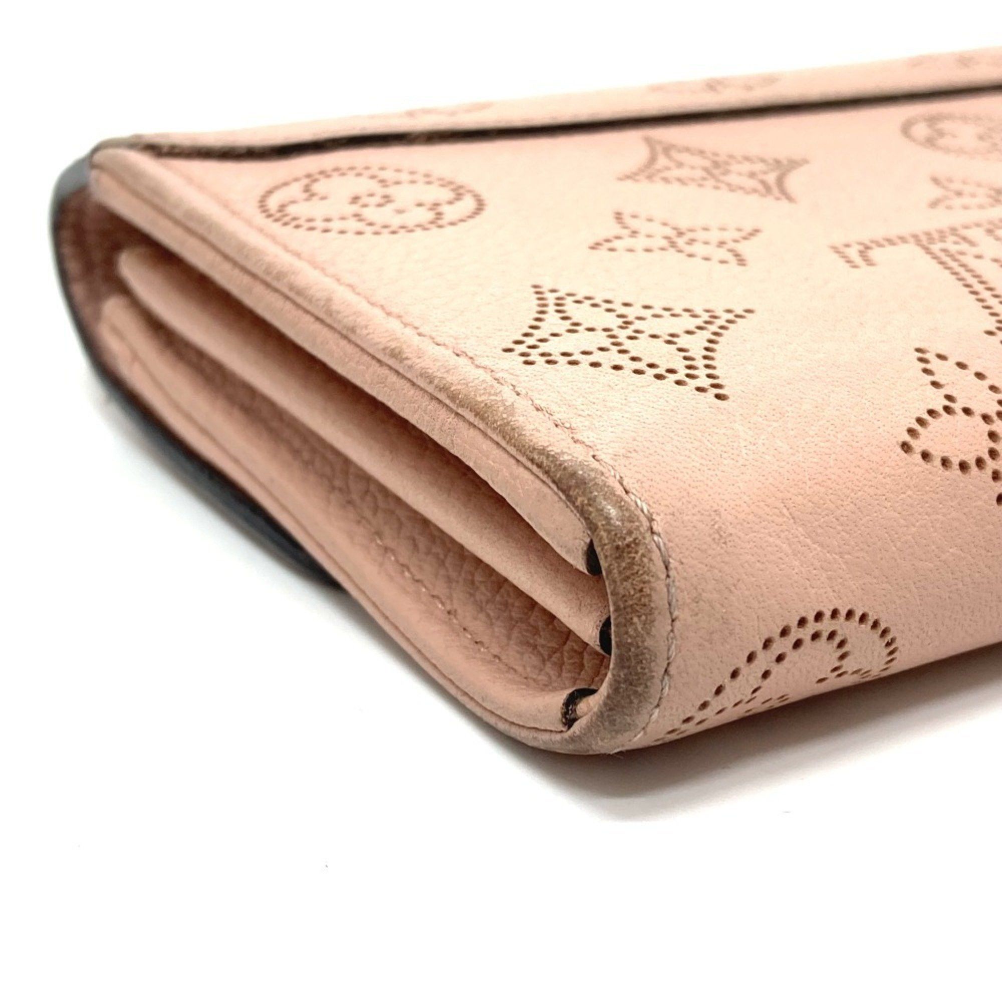 Louis Vuitton LOUIS VUITTON M60145 Monogram Mahina Portefeuille Iris Bifold Long Wallet in Leather, Women's, Magnolia Pink Size ONE SIZE - 5 Thumbnail