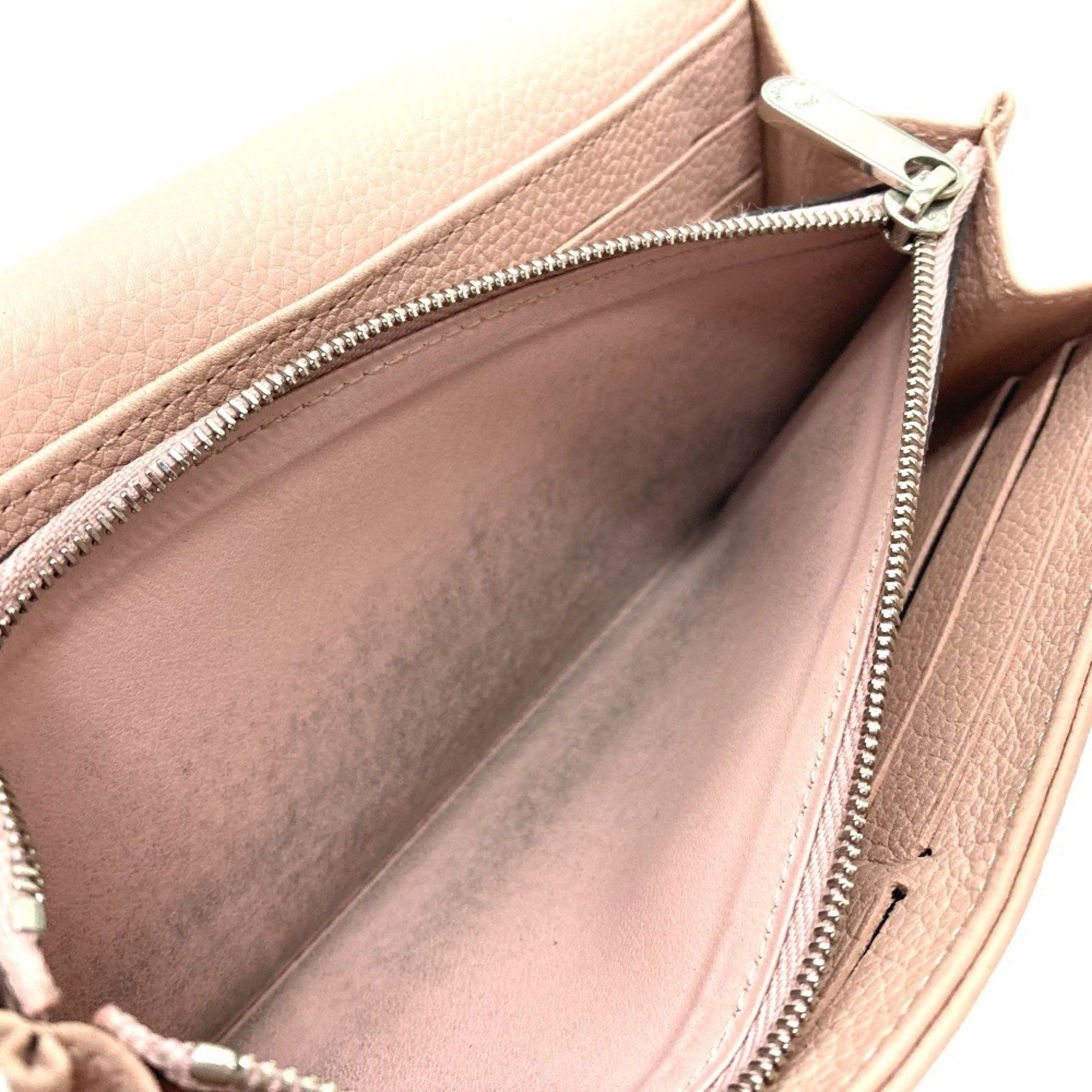 Louis Vuitton LOUIS VUITTON M60145 Monogram Mahina Portefeuille Iris Bifold Long Wallet in Leather, Women's, Magnolia Pink Size ONE SIZE - 9 Thumbnail
