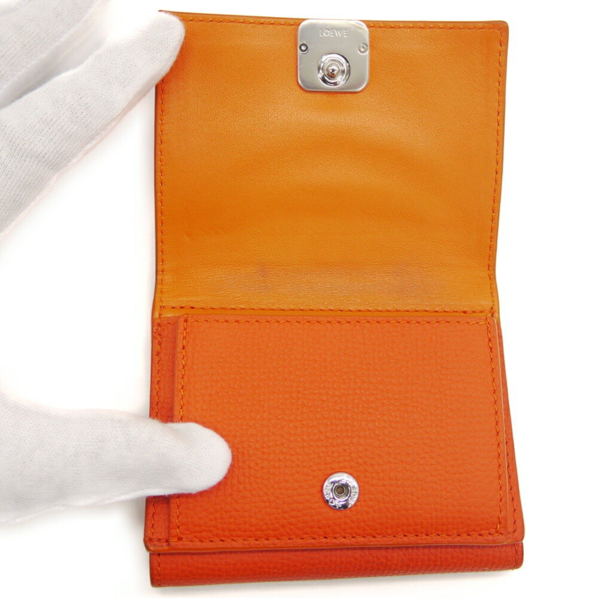 Loewe LOEWE Anagram Trifold Wallet, Orange, C821SS33X07 Size ONE SIZE - 6 Thumbnail
