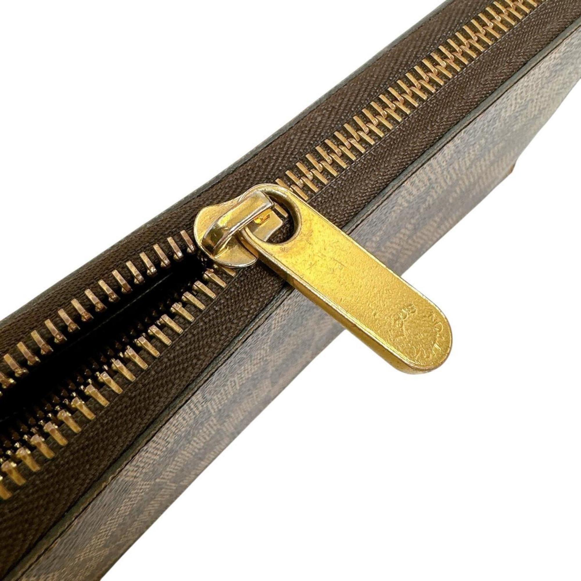 Louis Vuitton Louis Vuitton Damier Zippy Wallet in Canvas, Brown, N41661 Size ONE SIZE - 9 Thumbnail