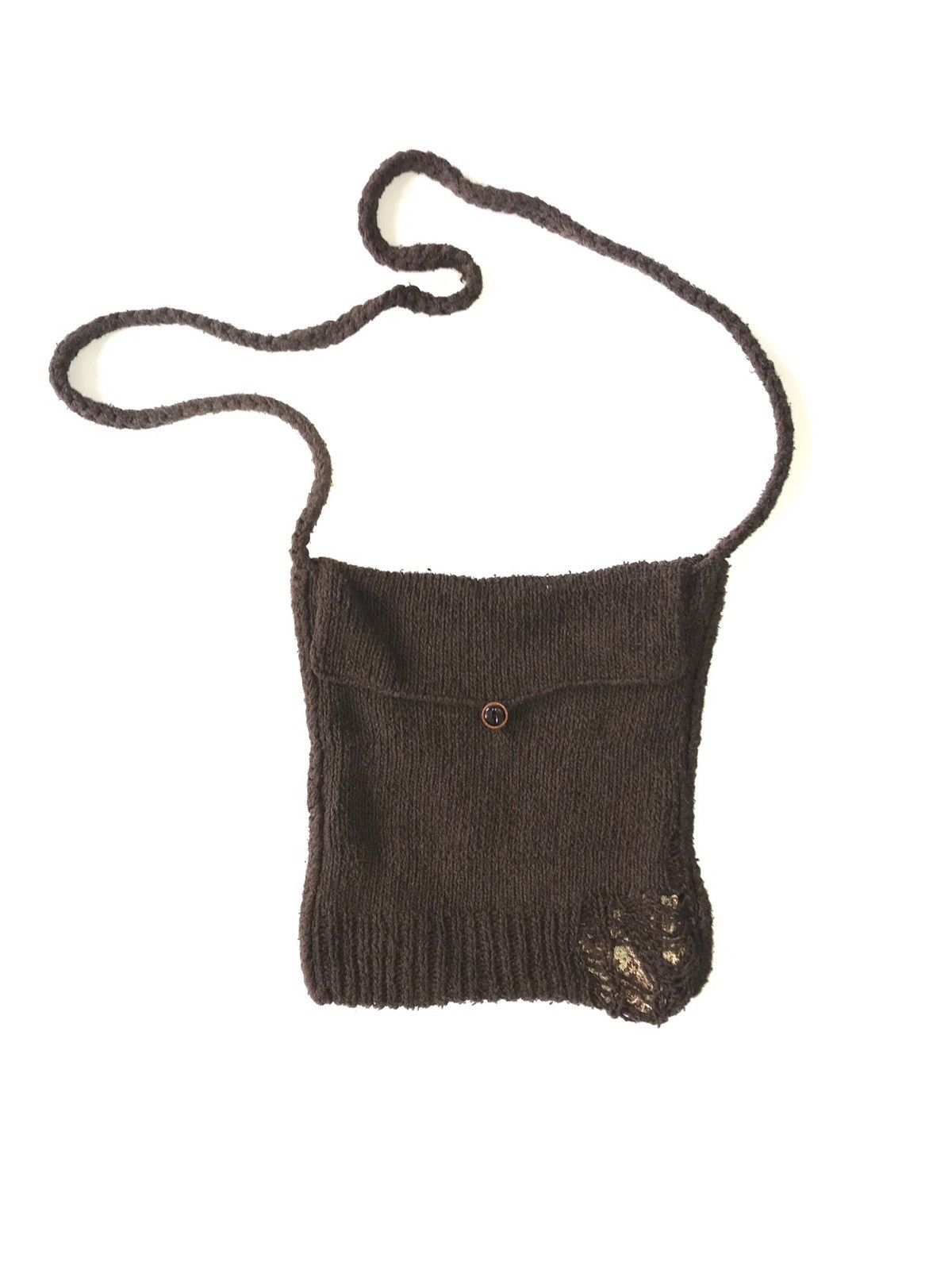 Number (N)ine Number (N)ine A/W 03 distressed knit bag | Grailed