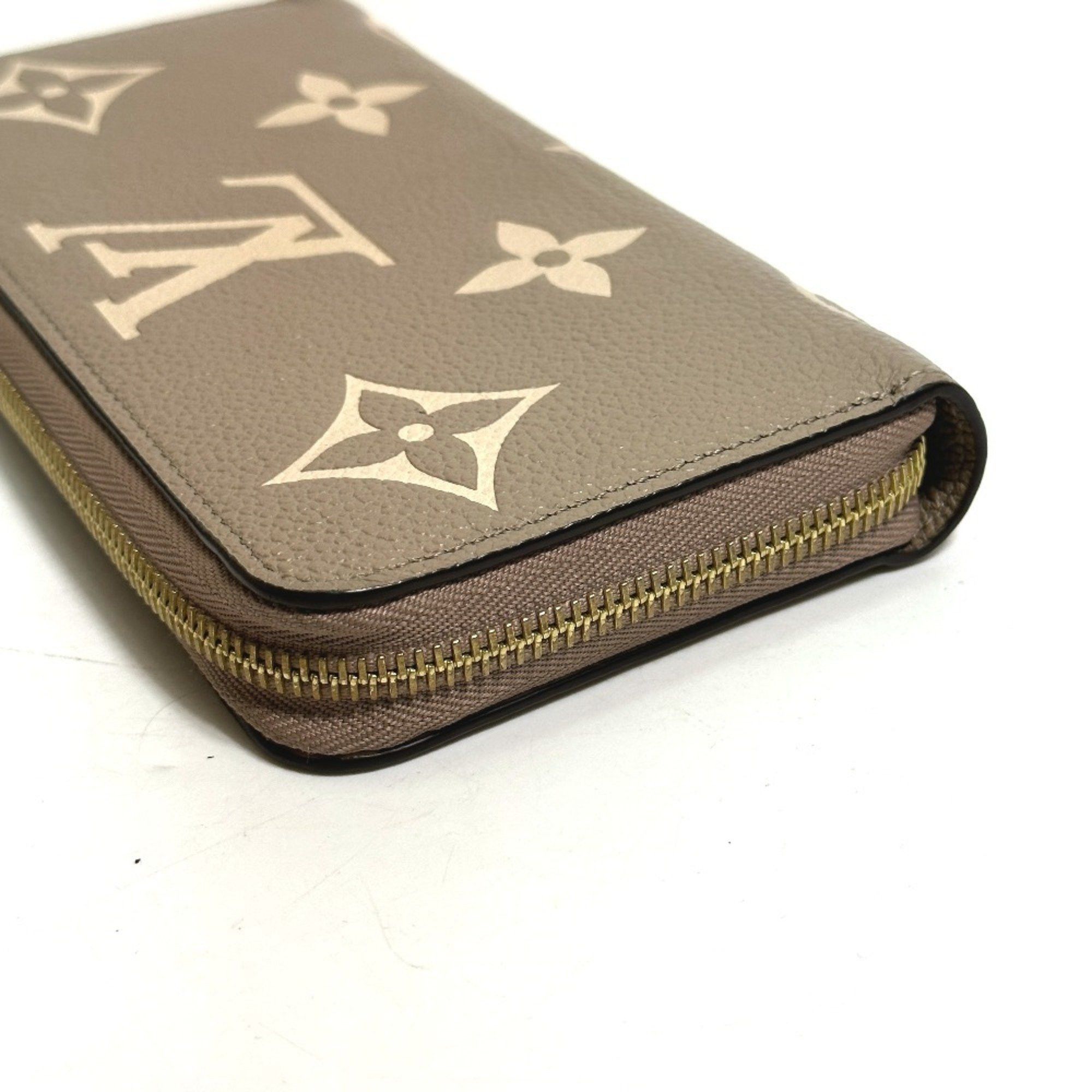 Louis Vuitton LOUIS VUITTON M69794 Monogram Empreinte Two-Tone Zippy Wallet, Round Zipper Long Leather, Women's, Tourterelle, Creme Beige Size ONE SIZE - 4 Thumbnail