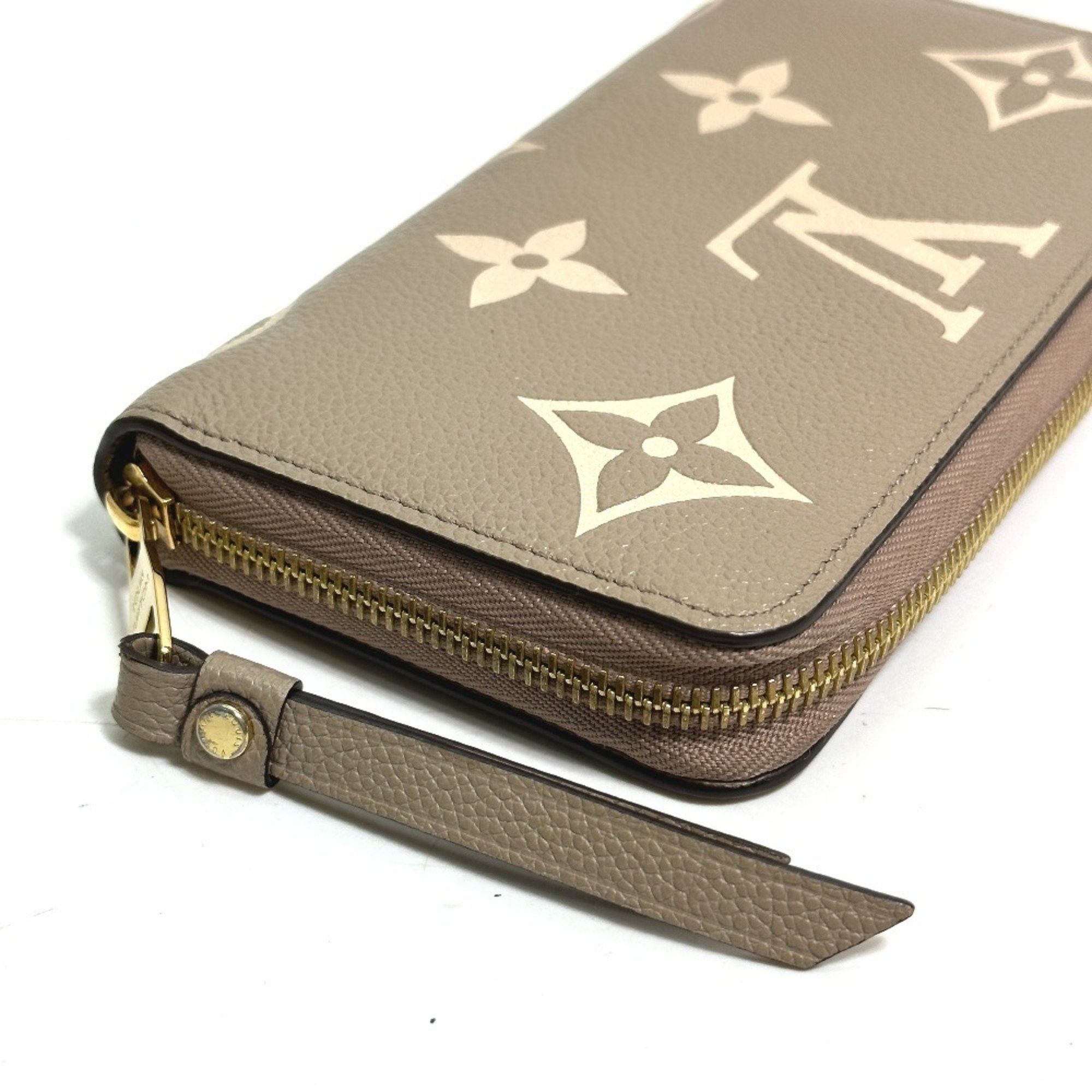 Louis Vuitton LOUIS VUITTON M69794 Monogram Empreinte Two-Tone Zippy Wallet, Round Zipper Long Leather, Women's, Tourterelle, Creme Beige Size ONE SIZE - 3 Thumbnail