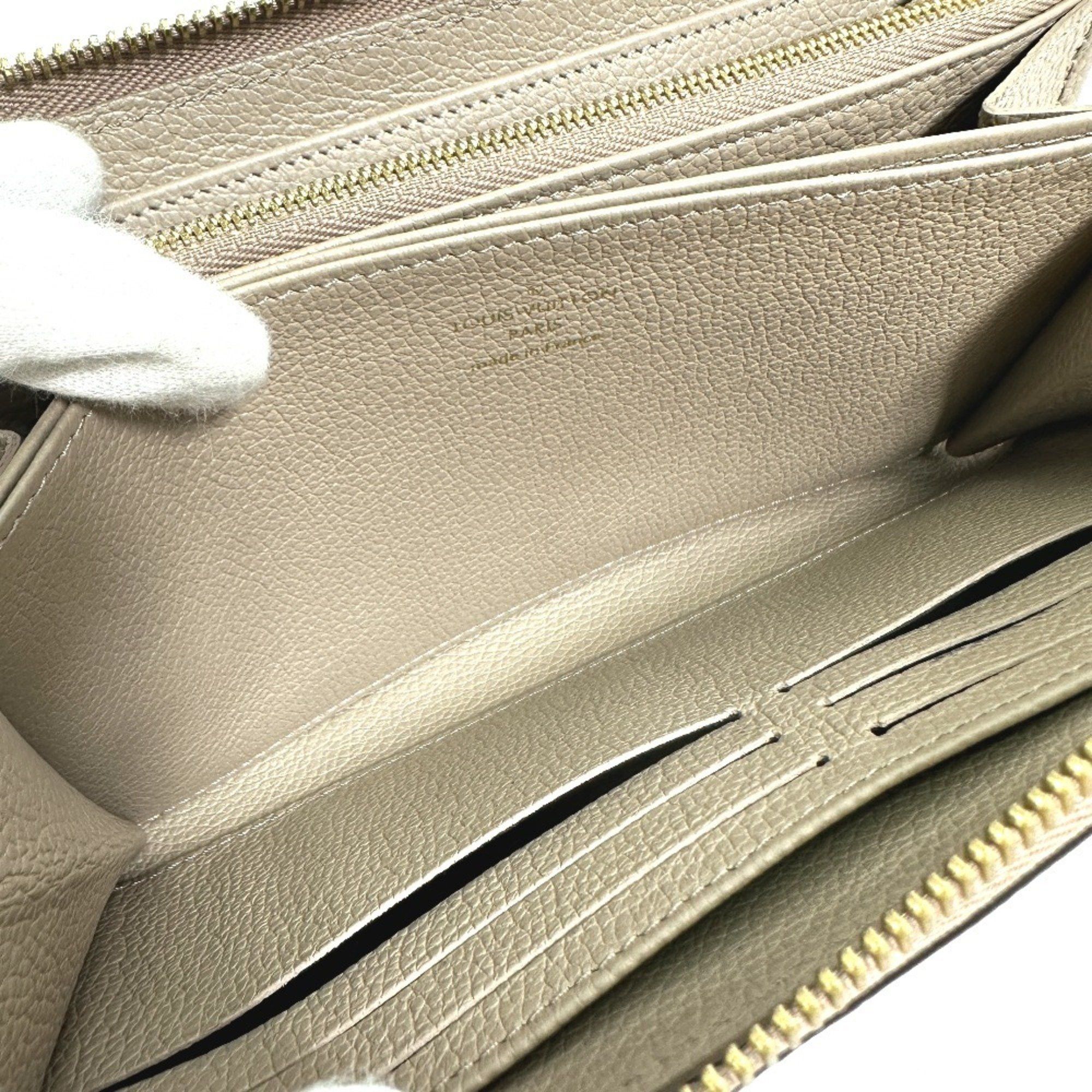 Louis Vuitton LOUIS VUITTON M69794 Monogram Empreinte Two-Tone Zippy Wallet, Round Zipper Long Leather, Women's, Tourterelle, Creme Beige Size ONE SIZE - 9 Thumbnail
