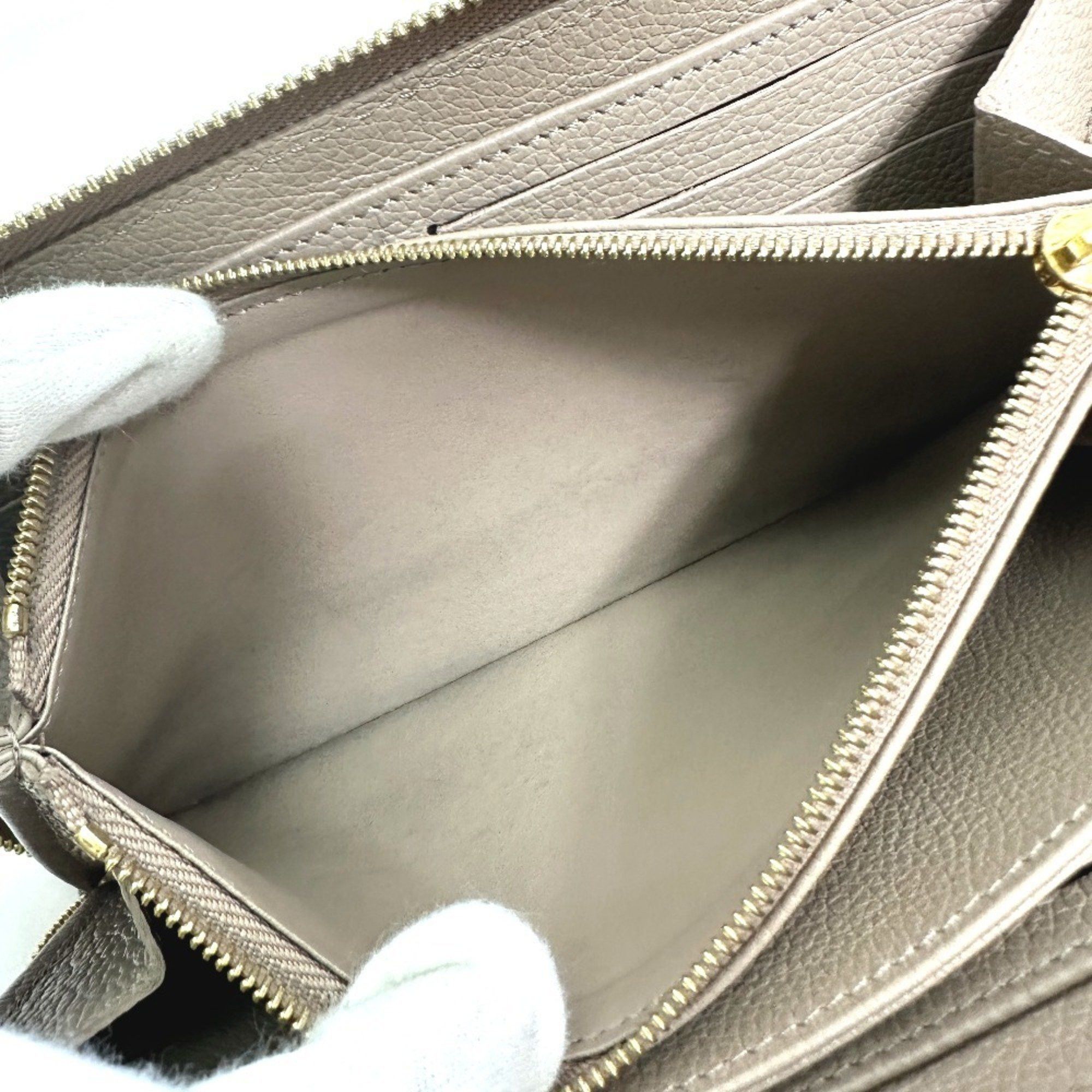 Louis Vuitton LOUIS VUITTON M69794 Monogram Empreinte Two-Tone Zippy Wallet, Round Zipper Long Leather, Women's, Tourterelle, Creme Beige Size ONE SIZE - 13 Thumbnail