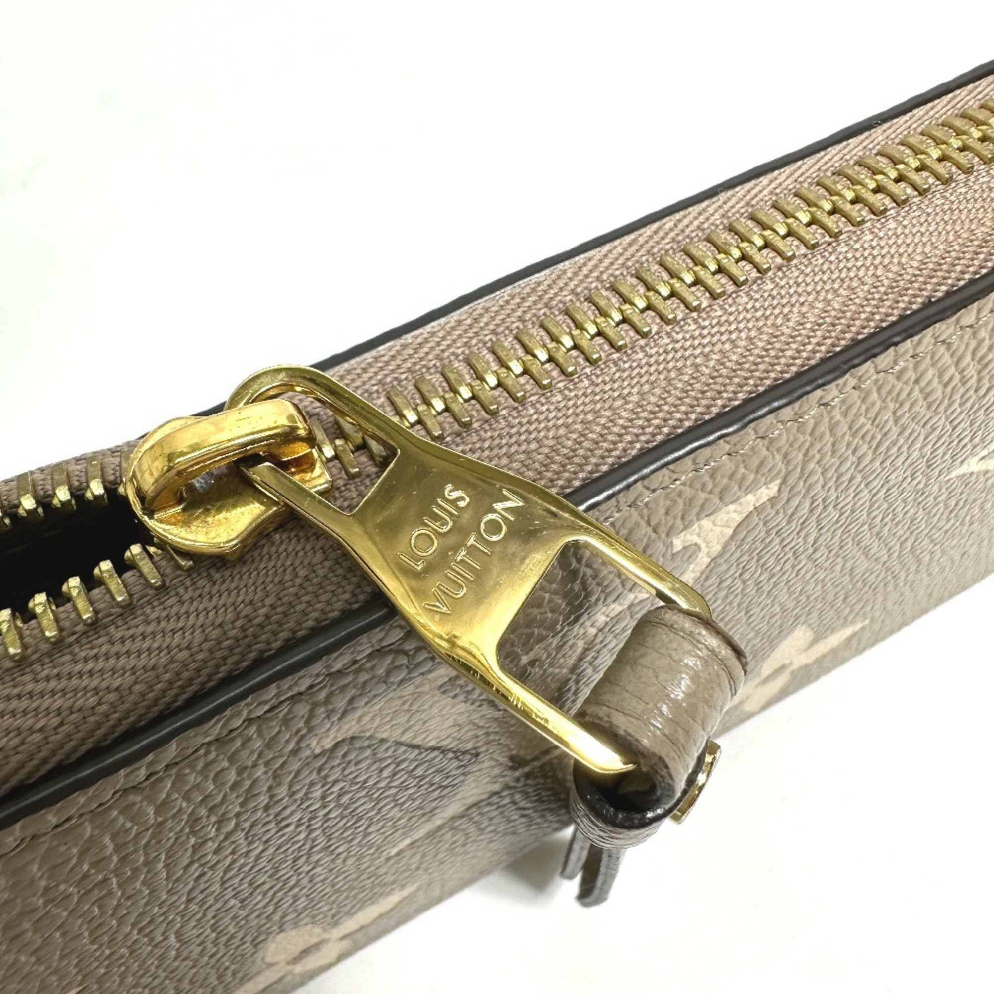 Louis Vuitton LOUIS VUITTON M69794 Monogram Empreinte Two-Tone Zippy Wallet, Round Zipper Long Leather, Women's, Tourterelle, Creme Beige Size ONE SIZE - 7 Thumbnail