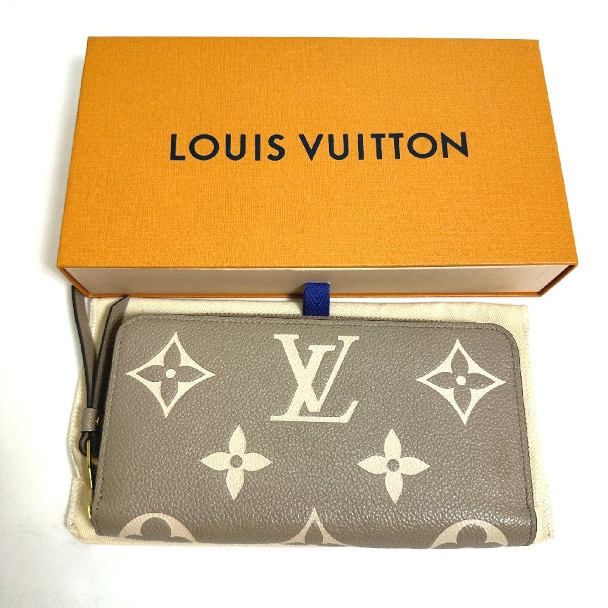 Louis Vuitton LOUIS VUITTON M69794 Monogram Empreinte Two-Tone Zippy Wallet, Round Zipper Long Leather, Women's, Tourterelle, Creme Beige Size ONE SIZE - 14 Thumbnail