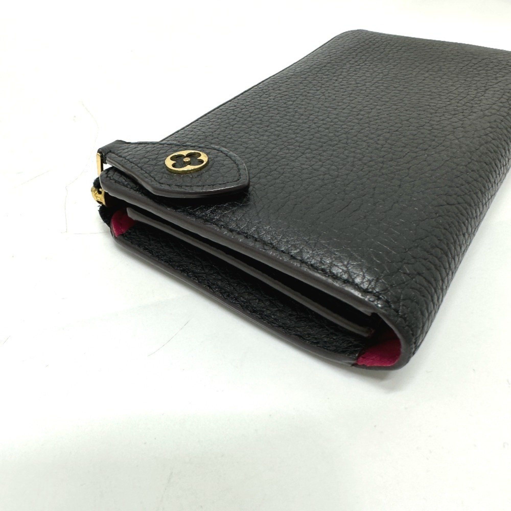 Louis Vuitton LOUIS VUITTON M63102 Portefeuille Comet Long Wallet in Taurillon Leather, Women's, Black Size ONE SIZE - 4 Thumbnail