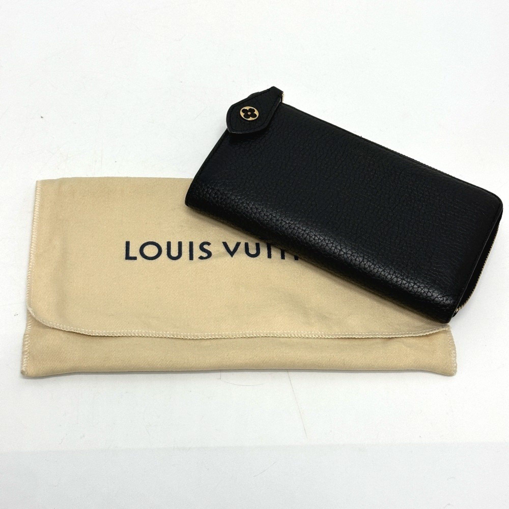 Louis Vuitton LOUIS VUITTON M63102 Portefeuille Comet Long Wallet in Taurillon Leather, Women's, Black Size ONE SIZE - 16 Thumbnail