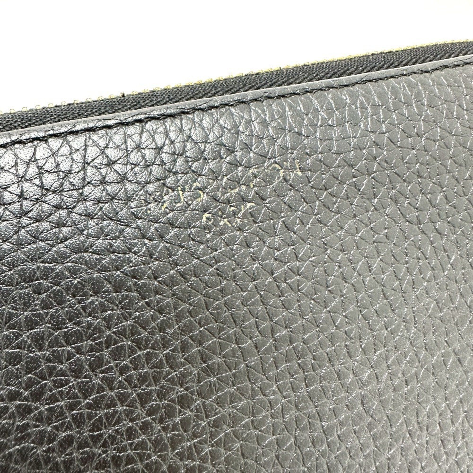 Louis Vuitton LOUIS VUITTON M63102 Portefeuille Comet Long Wallet in Taurillon Leather, Women's, Black Size ONE SIZE - 7 Thumbnail