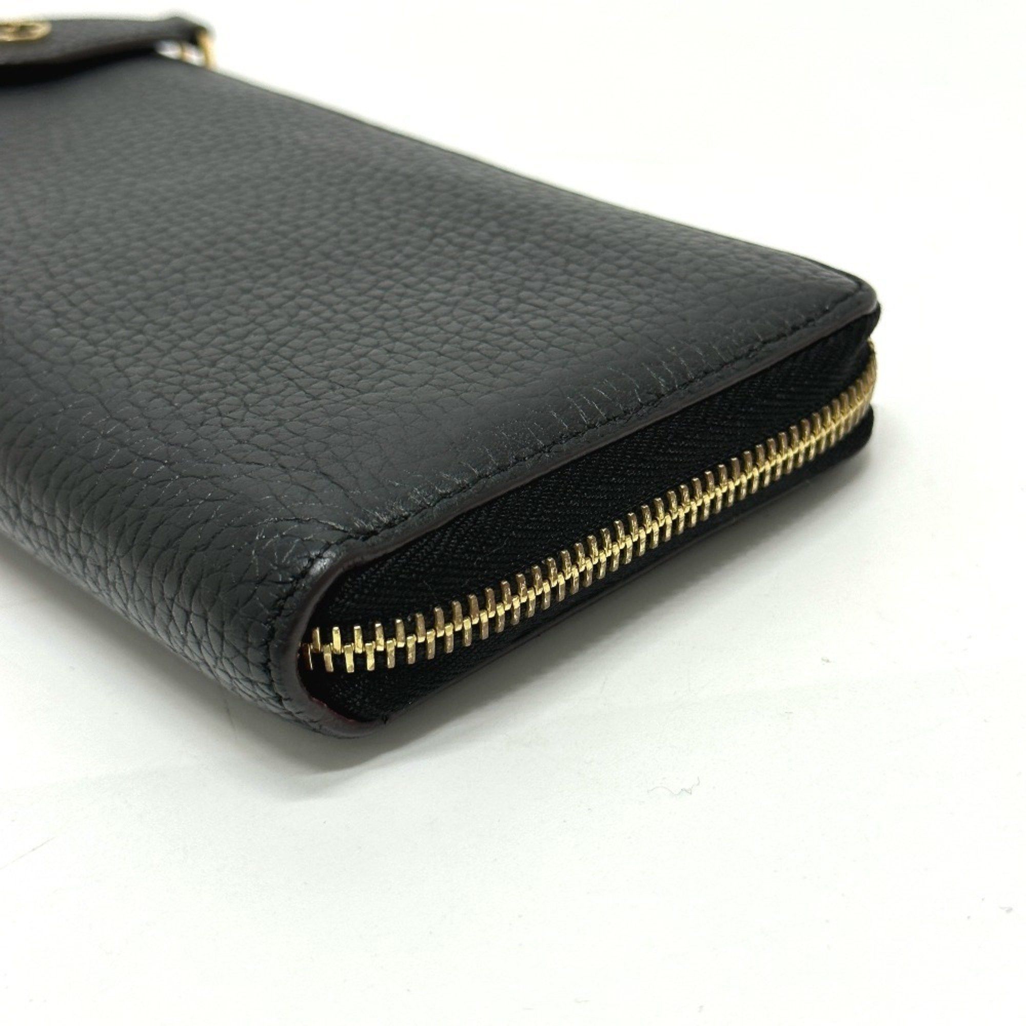 Louis Vuitton LOUIS VUITTON M63102 Portefeuille Comet Long Wallet in Taurillon Leather, Women's, Black Size ONE SIZE - 5 Thumbnail