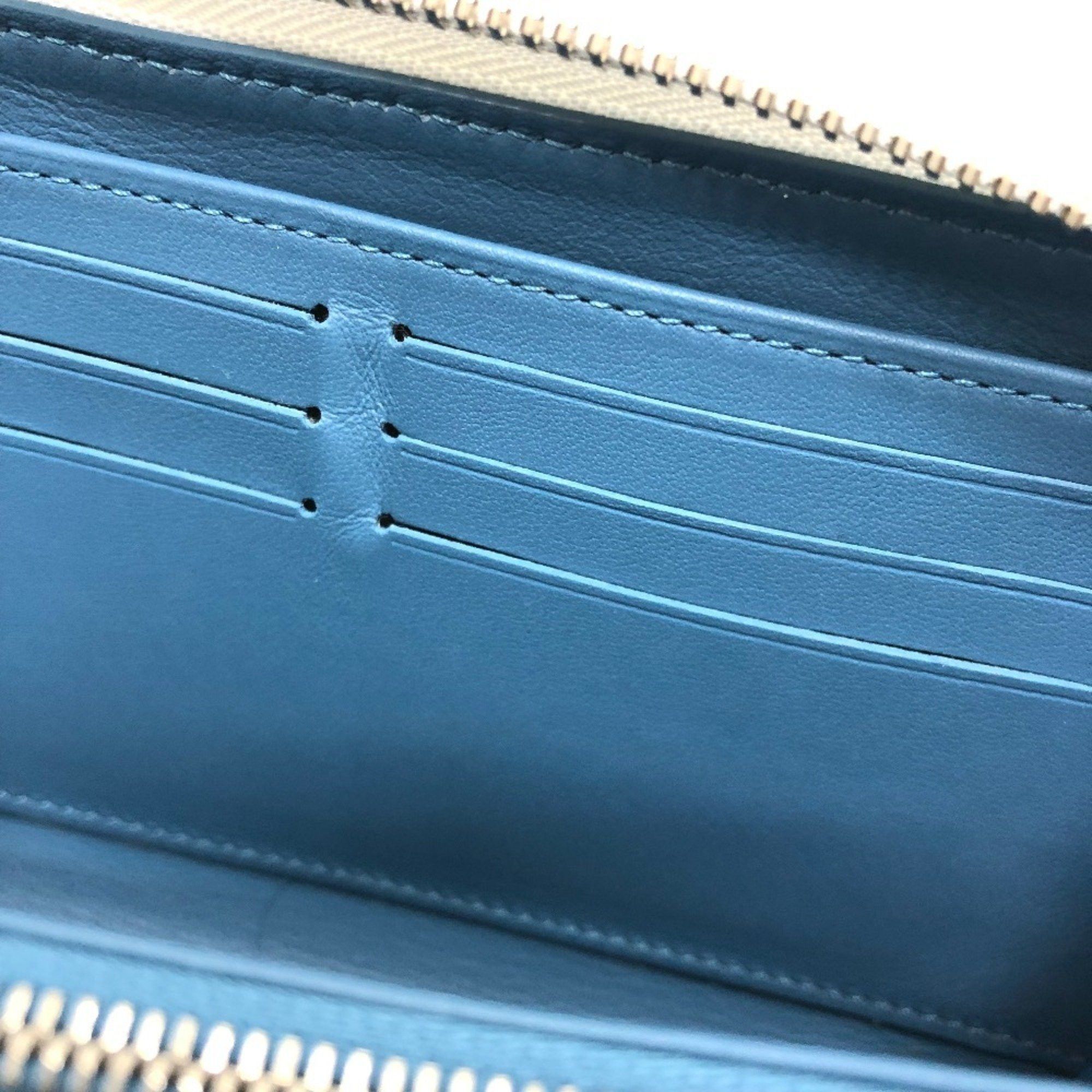 Louis Vuitton LOUIS VUITTON M69215 Monogram Mahina Zippy Wallet, Round Zip Long Women's, Snow Blue Orange, White, Like New Size ONE SIZE - 12 Thumbnail