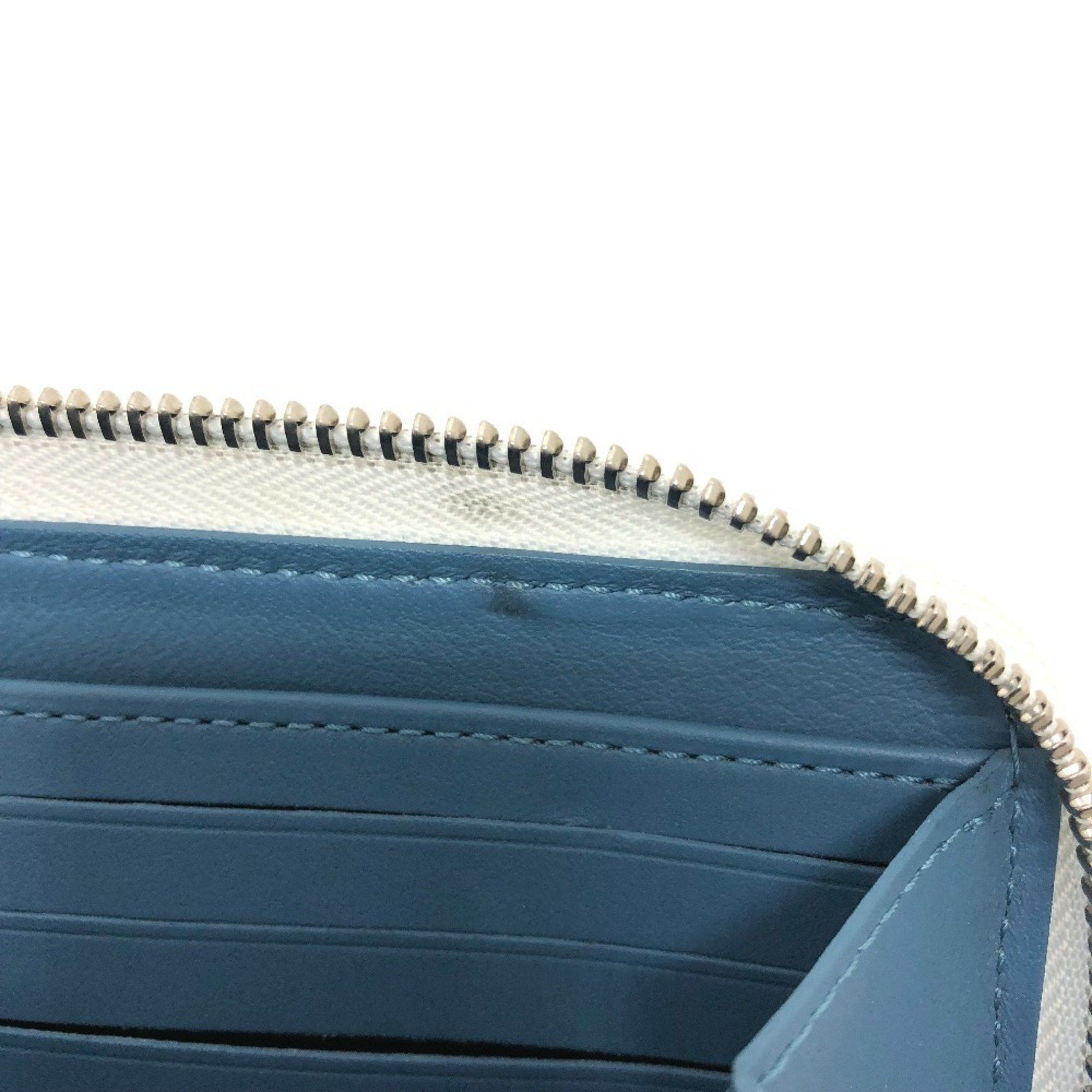 Louis Vuitton LOUIS VUITTON M69215 Monogram Mahina Zippy Wallet, Round Zip Long Women's, Snow Blue Orange, White, Like New Size ONE SIZE - 16 Thumbnail