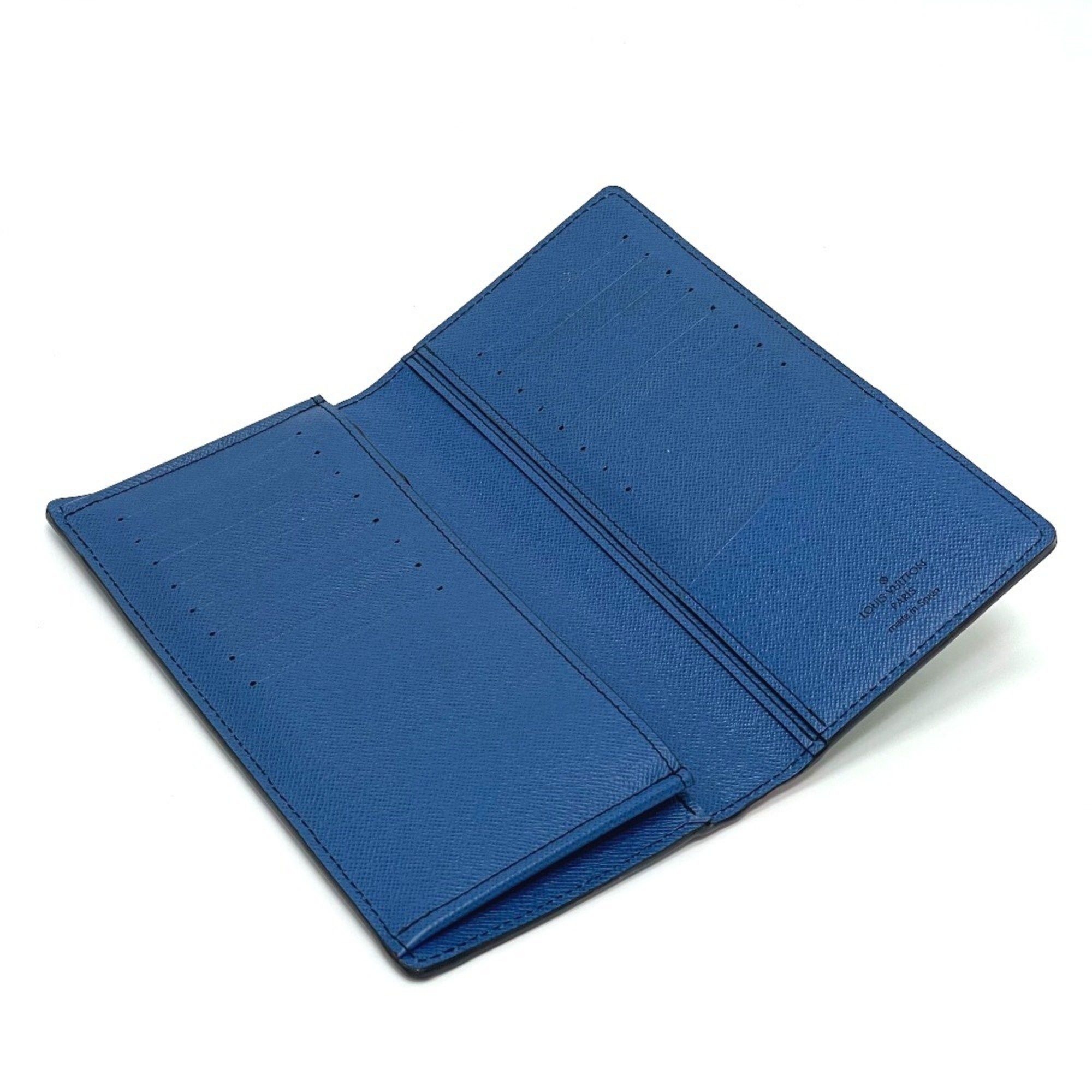 Louis Vuitton LOUIS VUITTON M68718 Epi Leather Portefeuille Brazza NM Bifold Long Wallet, Unisex, Blue x Red Green Size ONE SIZE - 7 Thumbnail